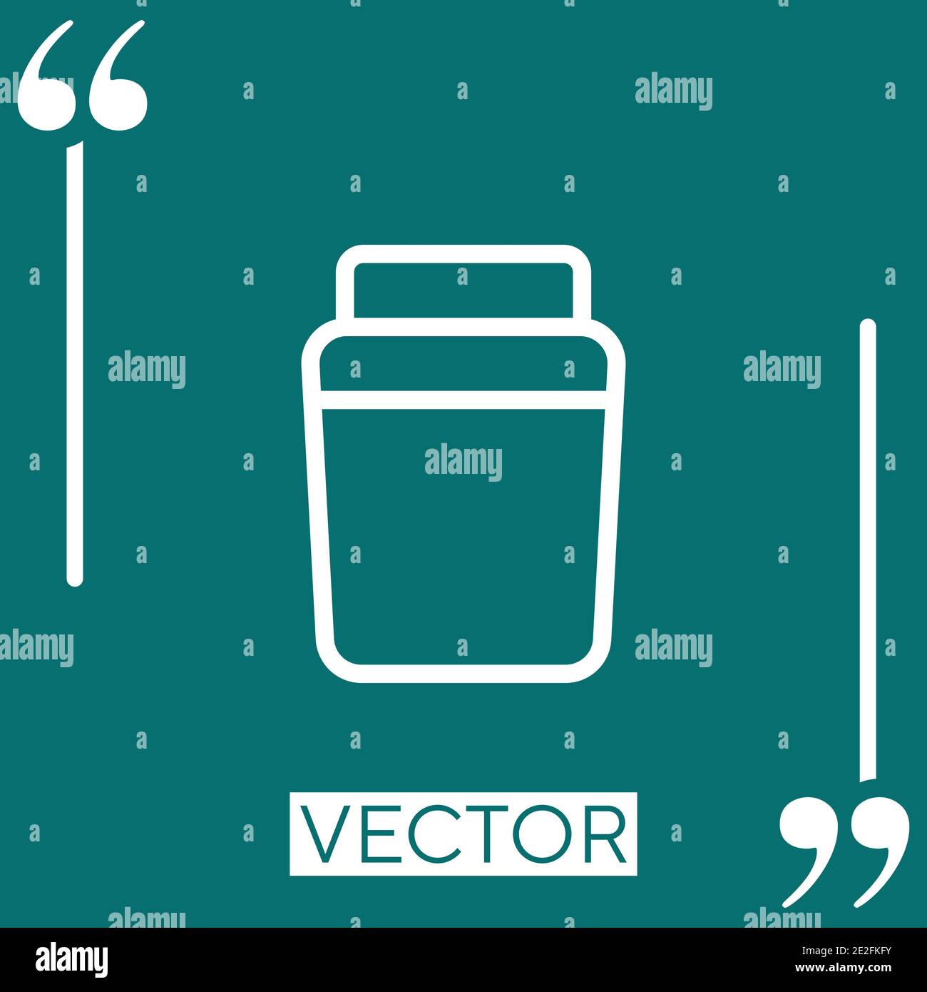 container vector icon Linear icon. Editable stroke line Stock Vector