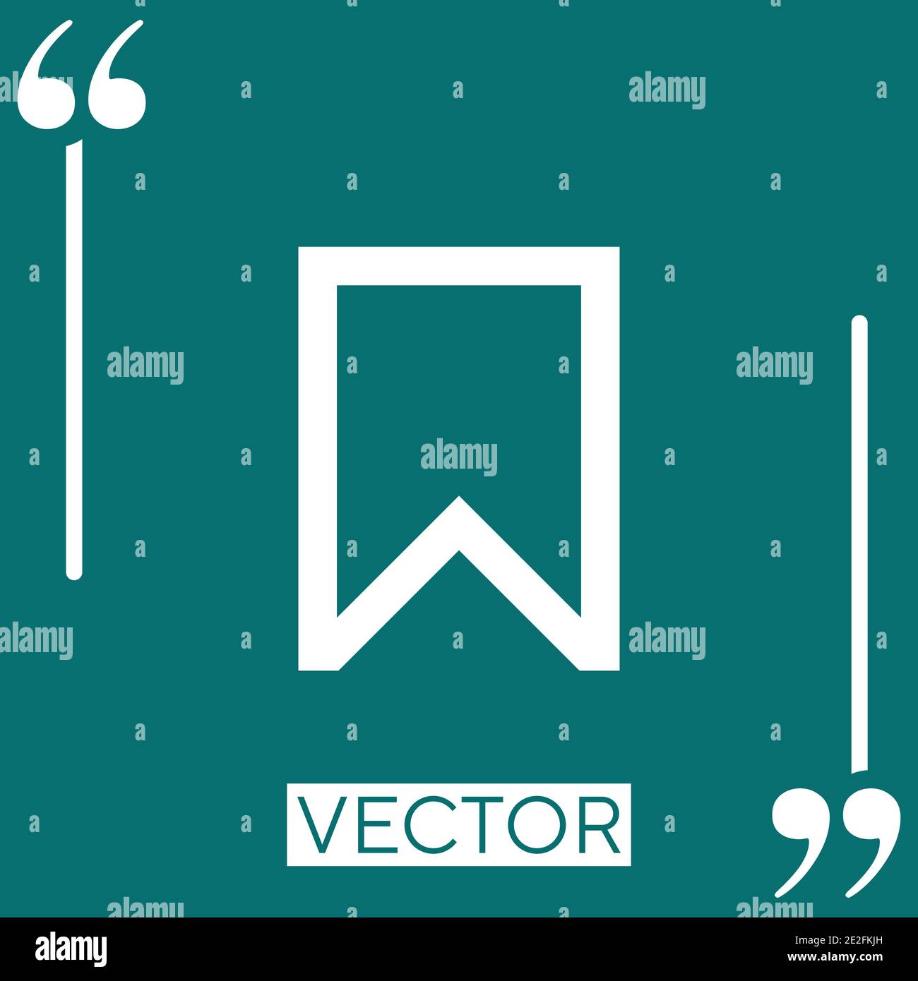 bookmark vector icon Linear icon. Editable stroke line Stock Vector