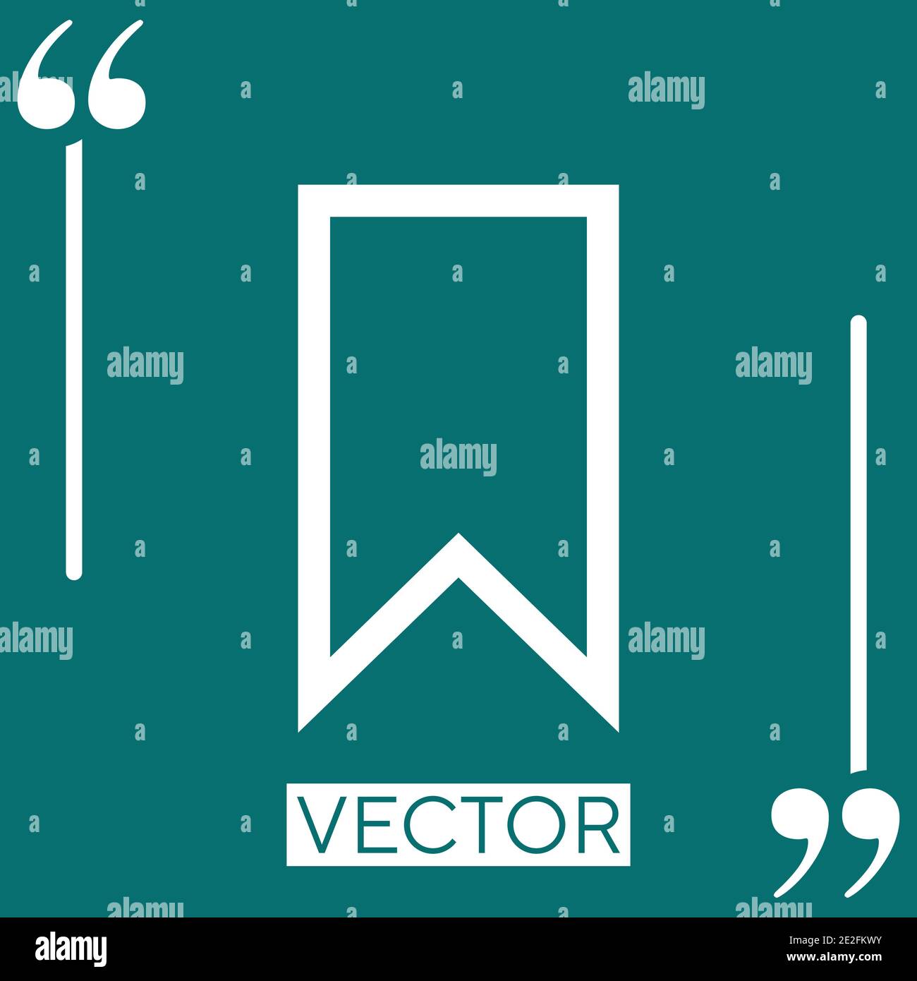 bookmark vector icon Linear icon. Editable stroke line Stock Vector