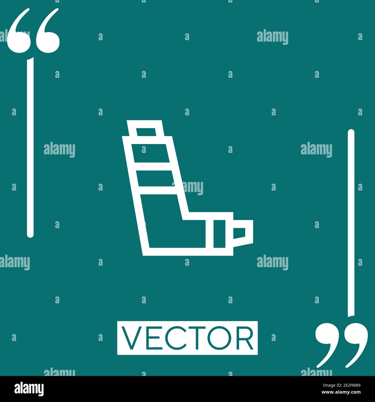 inhaler vector icon Linear icon. Editable stroke line Stock Vector