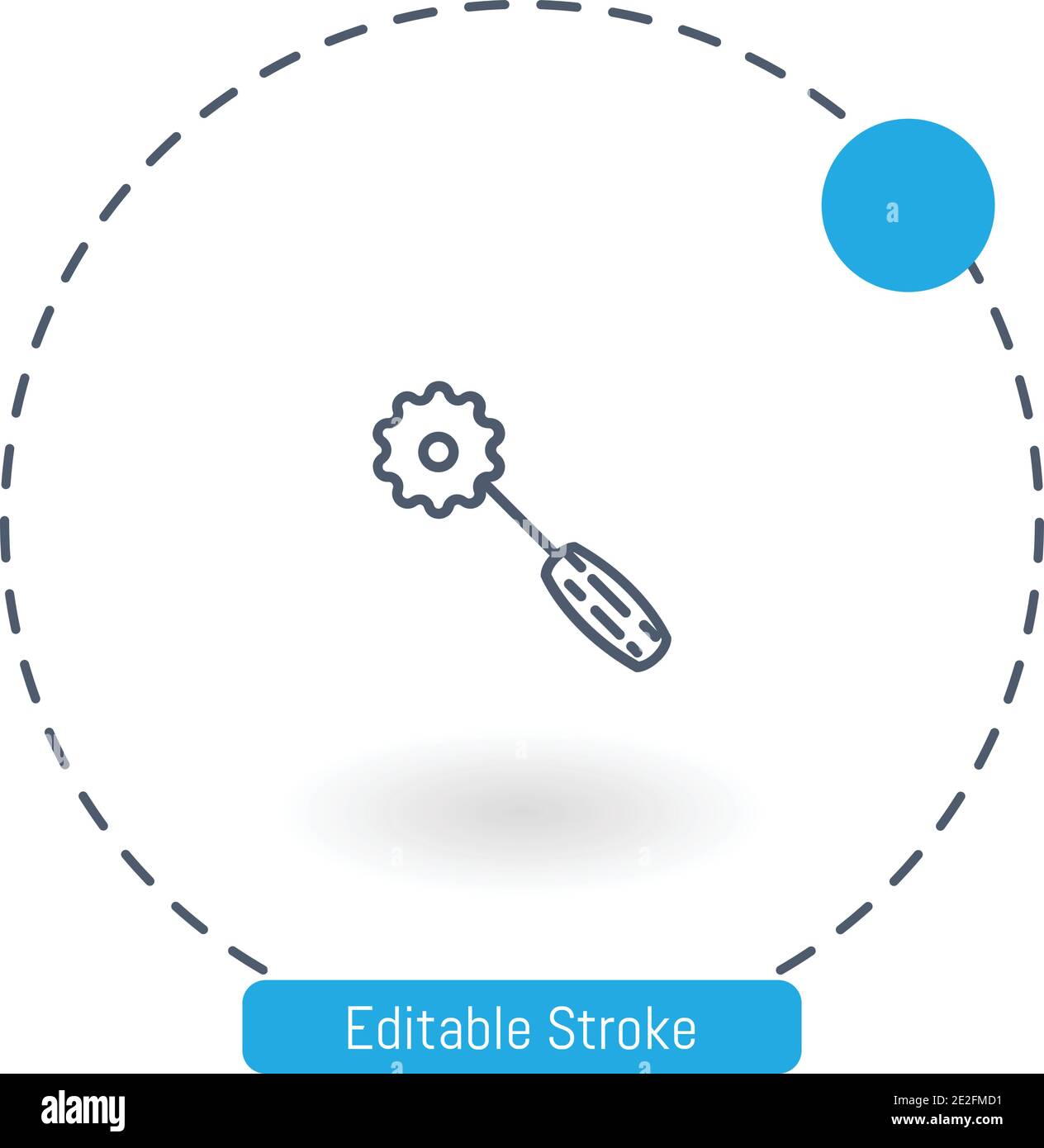 cutting tool vector icon editable stroke outline icons for web and mobile Stock Vector