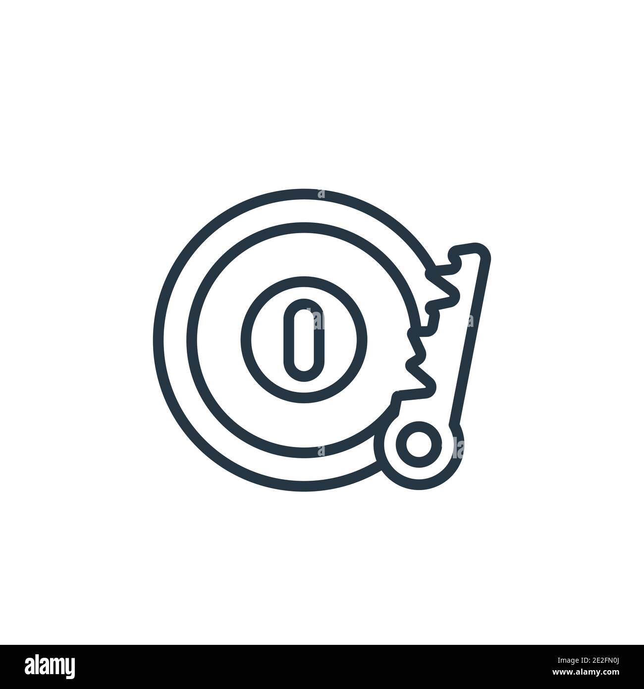 Car ignition outline vector icon. Thin line black car ignition icon