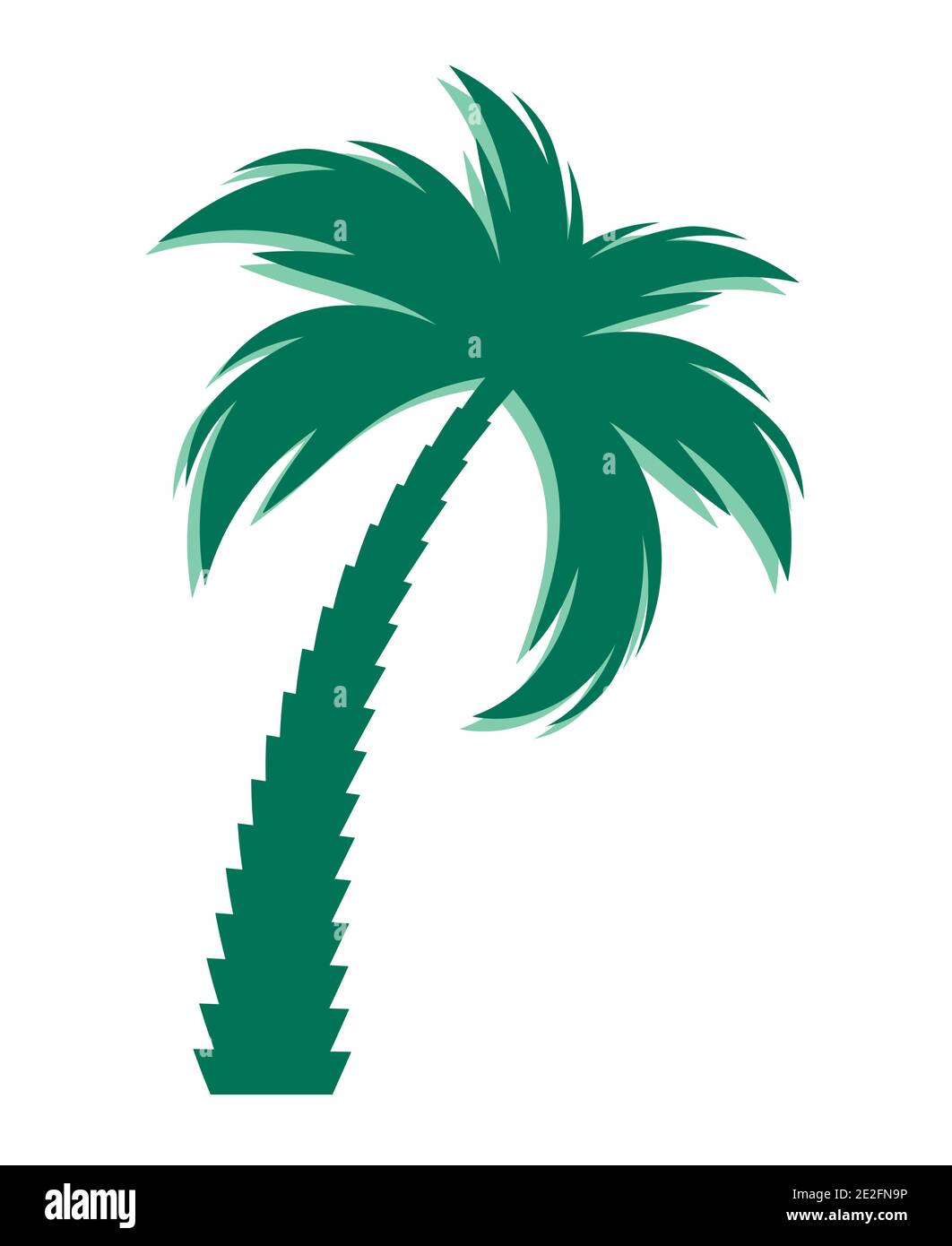 Palm tree silhouette icon. Vector Illustration Stock Vector