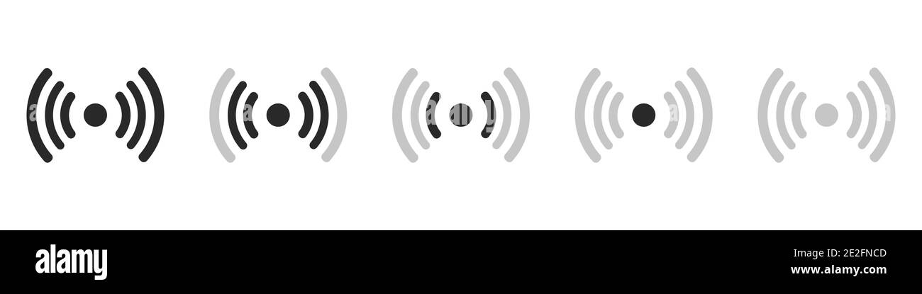 Signal icons. Vector set of network signals icons. Stock Vector