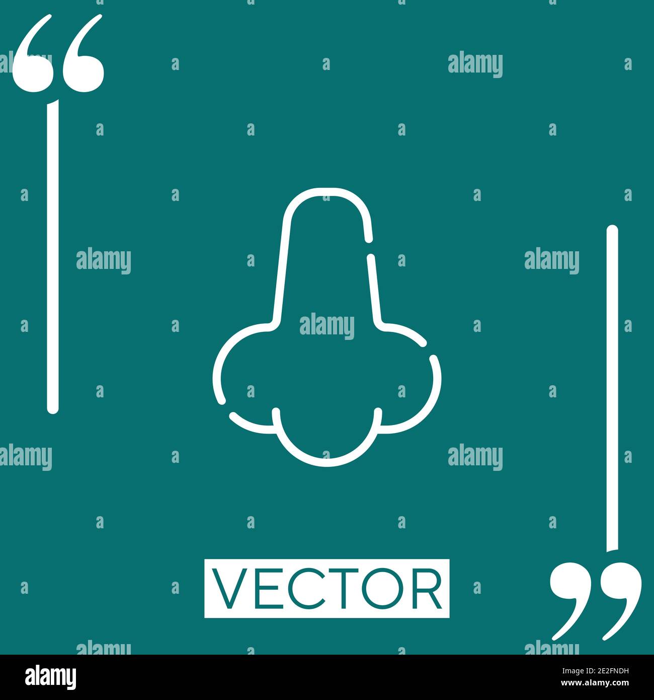 nose vector icon Linear icon. Editable stroke line Stock Vector Image ...