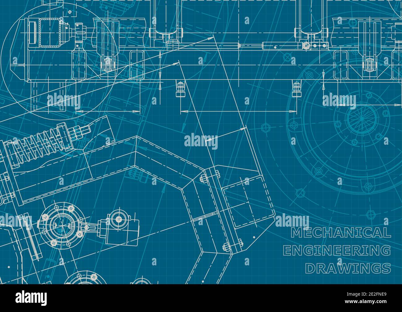 Corporate style. Blueprint, scheme, plan, sketch. Technical illustrations, backgrounds. Mechanical Stock Vector
