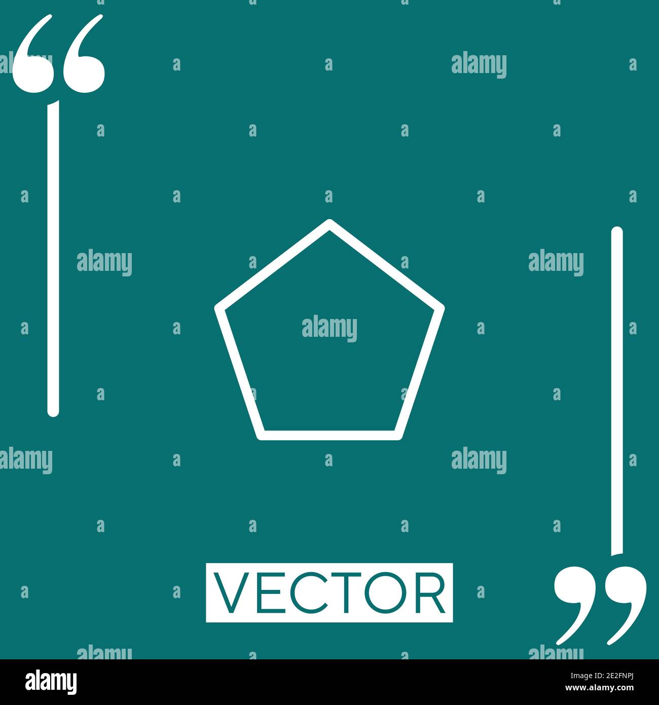 pentagon vector icon Linear icon. Editable stroke line Stock Vector