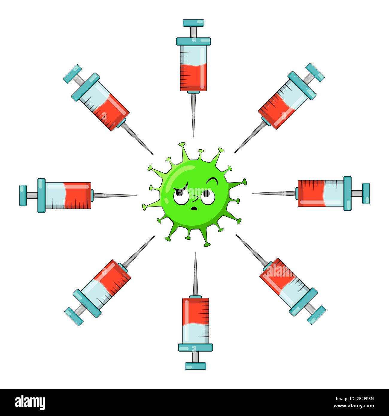 Coronavirus Vaccination Cartoon Clipart Vector Illustration Isolated On White Background Stock Vector Image Art Alamy