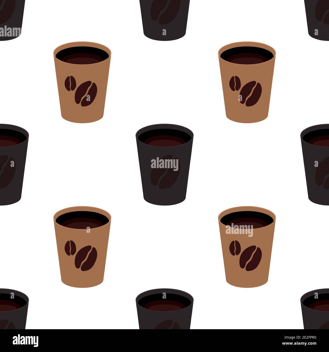 Seamless Coffee Pattern Background. Vector Illustration Stock Vector ...