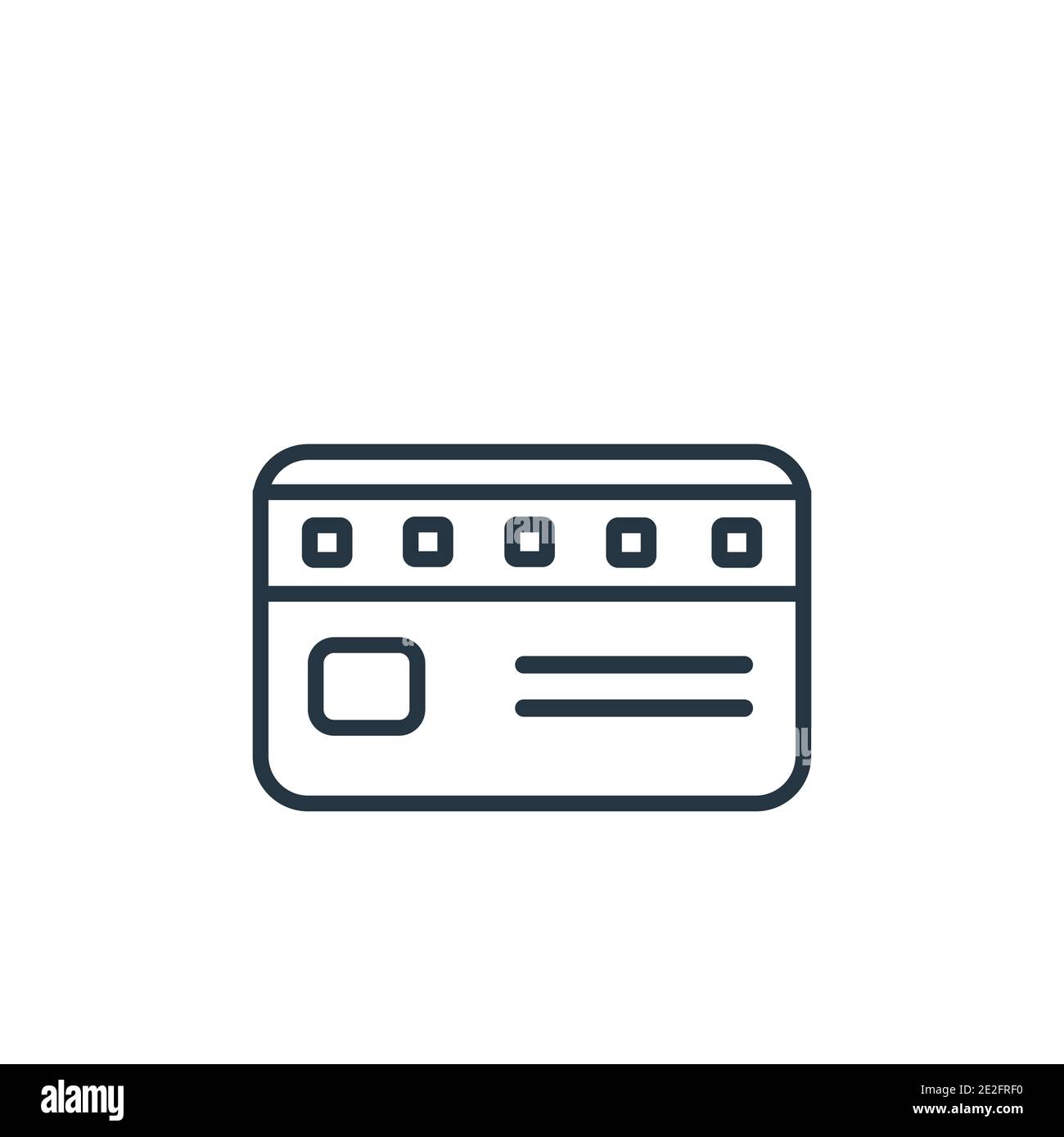 Bank card outline vector icon. Thin line black bank card icon, flat ...