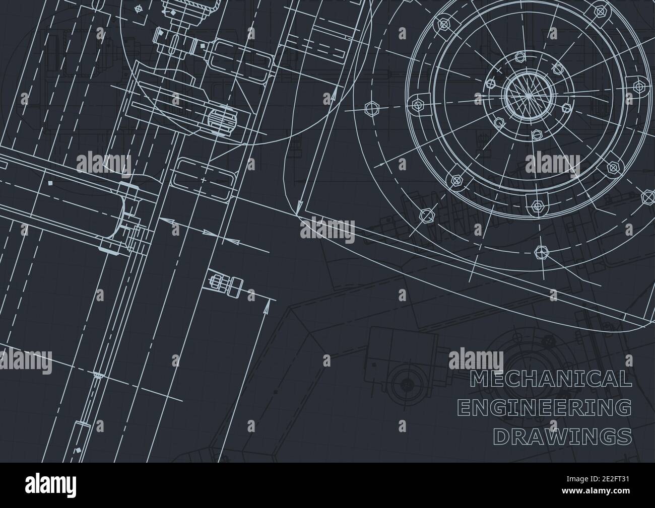 Blueprint. Vector engineering illustration. Corporate Identity Stock Vector