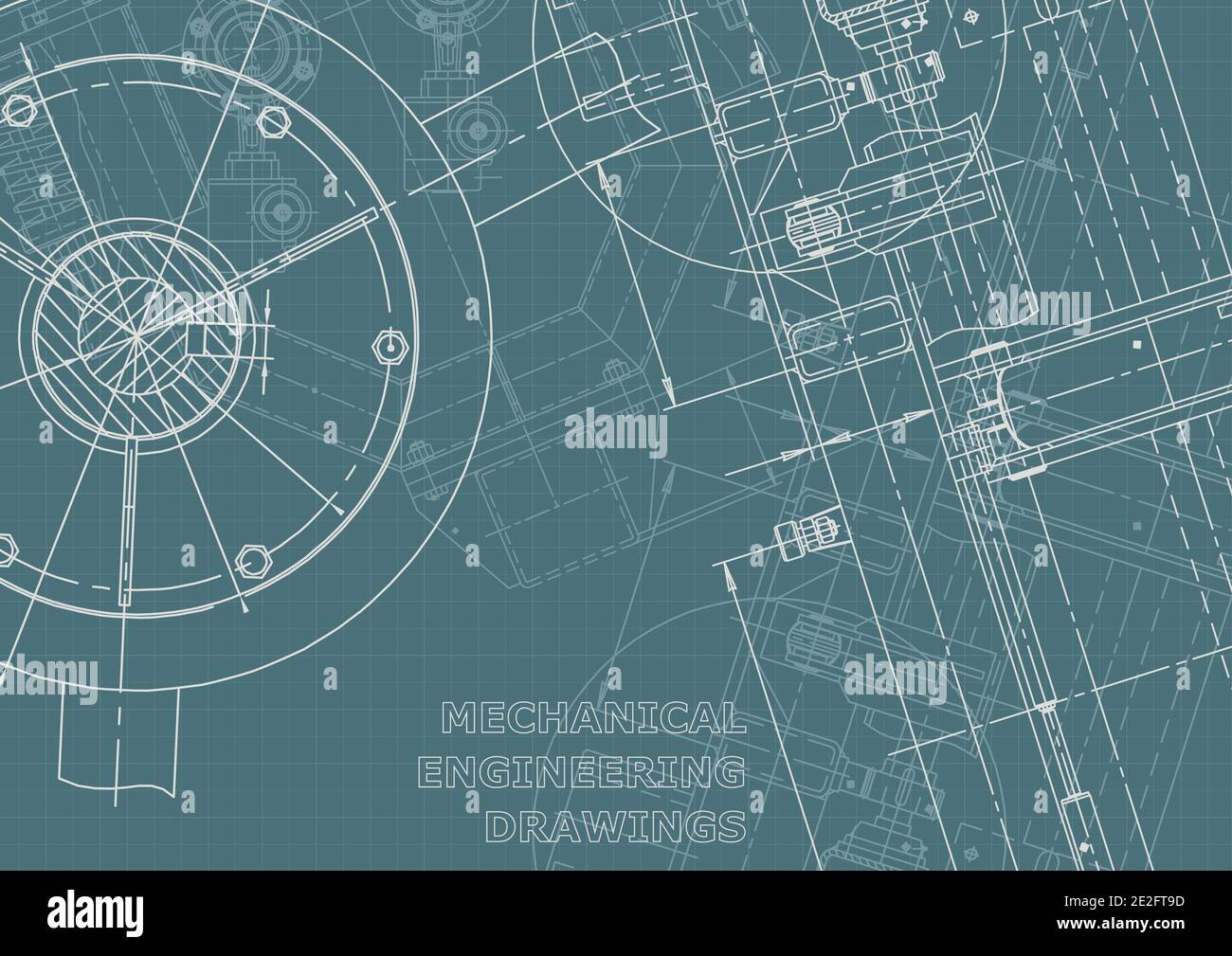 Cover, flyer, banner. Vector engineering illustration. Corporate Identity Stock Vector