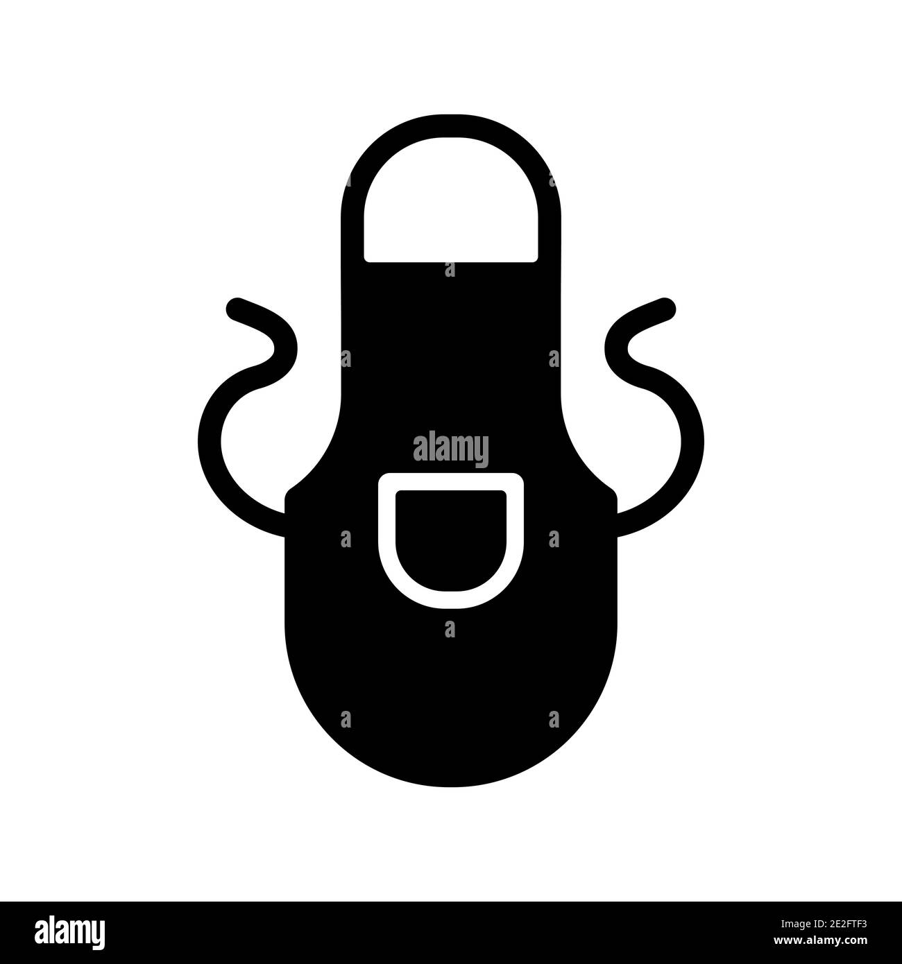Kitchen apron protective garment vector glyph icon. Graph symbol for
