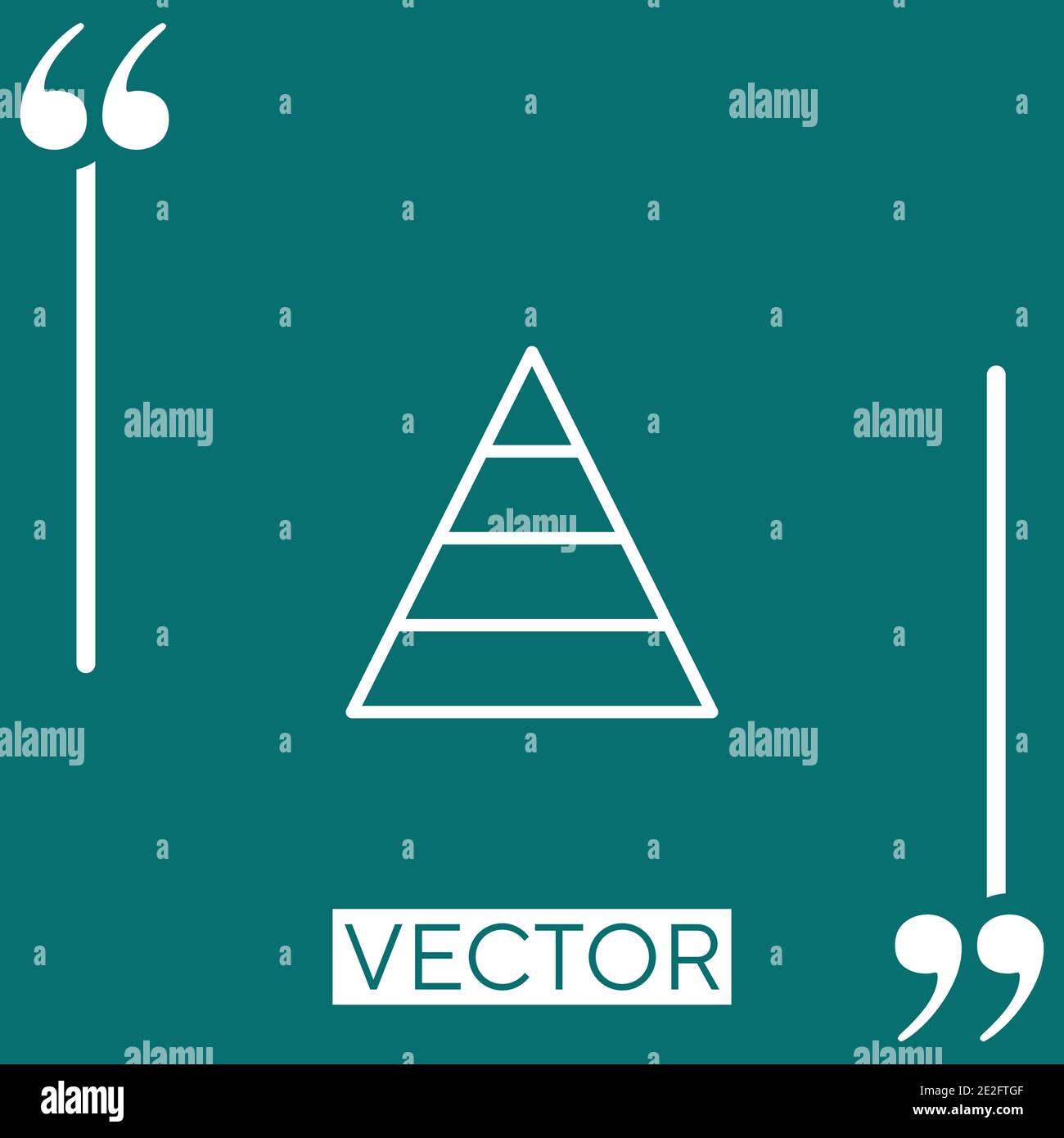 pyramid vector icon Linear icon. Editable stroke line Stock Vector