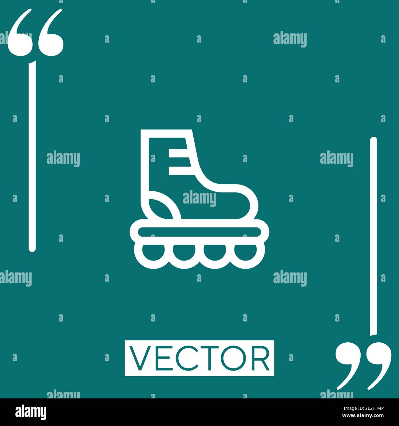 Rollerblade skates vector icon Linear icon. Editable stroked line Stock Vector