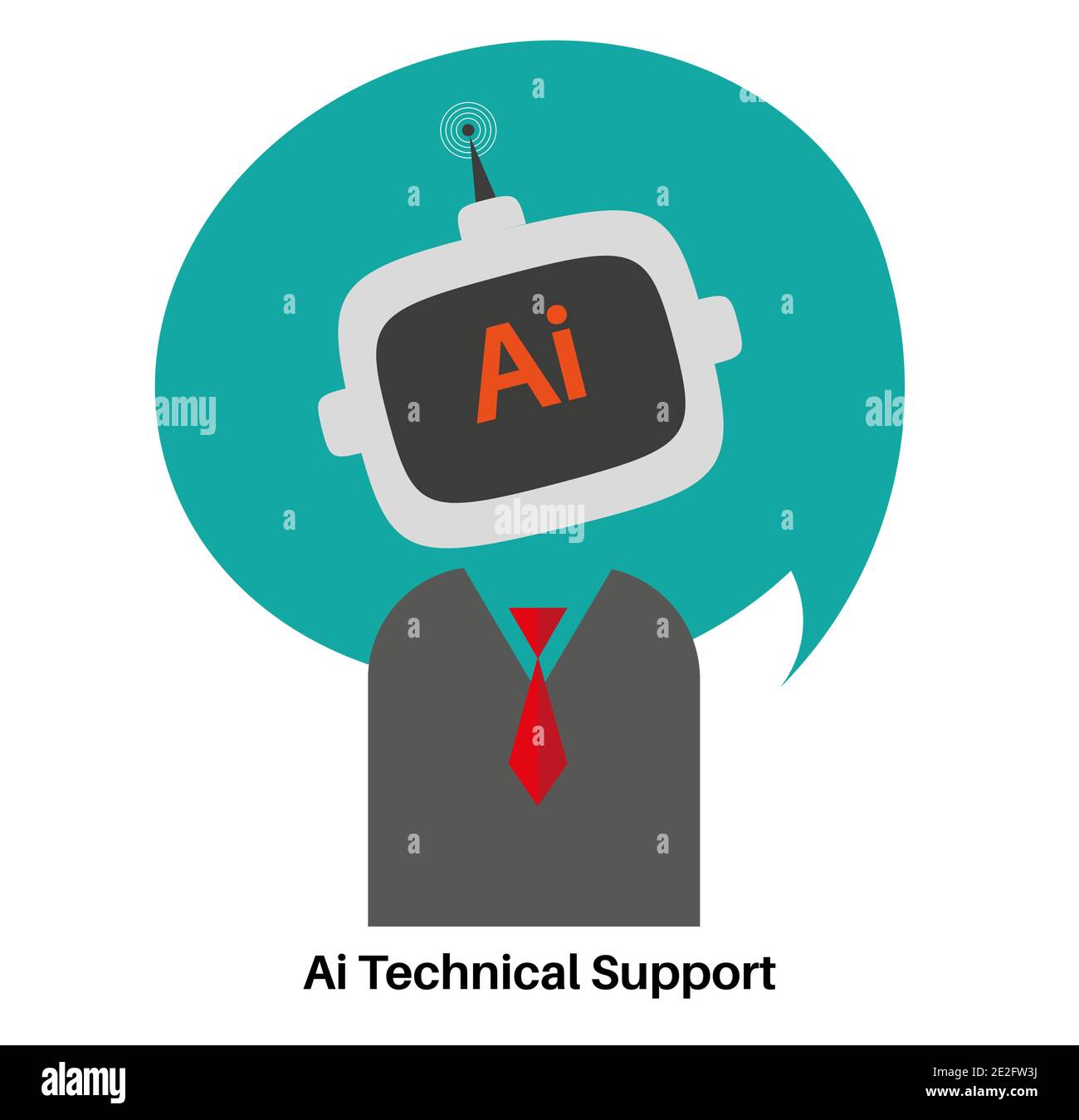 Artificial Intelligence (Ai) Chat Bot vector illustration Stock Vector