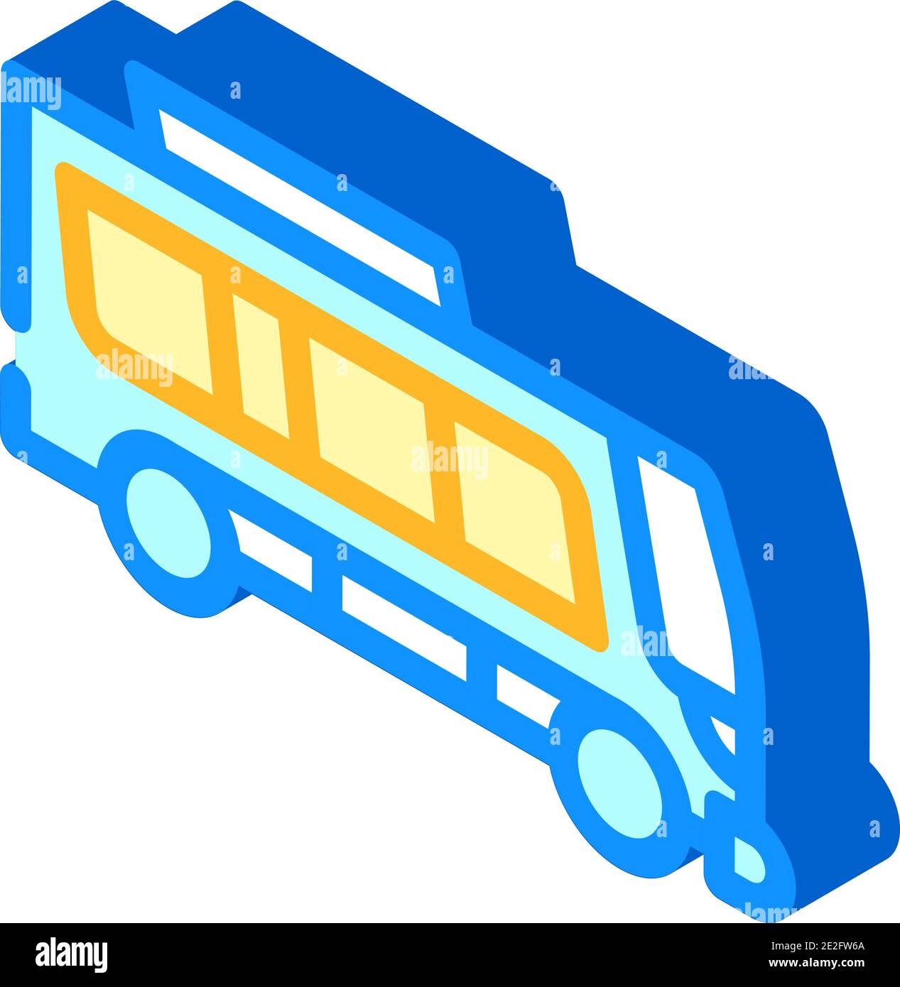electric bus public transportat isometric icon vector illustration ...