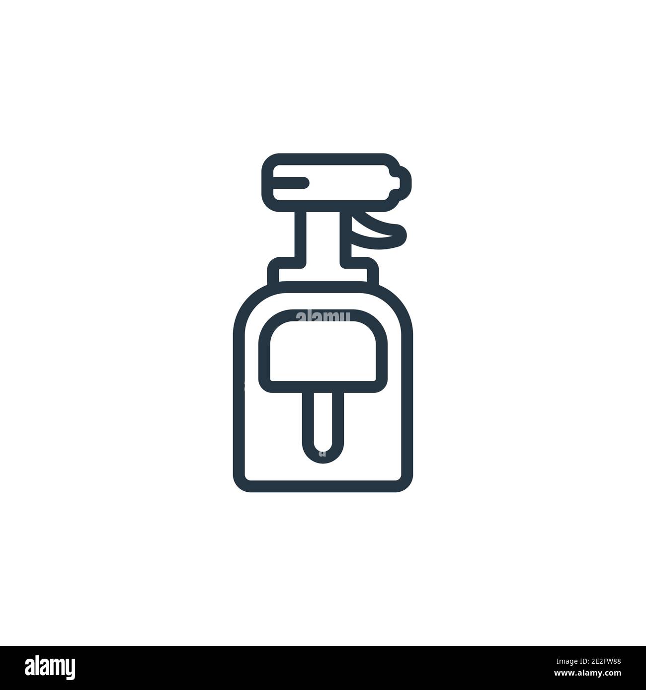 Water spray outline vector icon. Thin line black water spray icon, flat vector simple element illustration from editable beauty concept isolated on wh Stock Vector