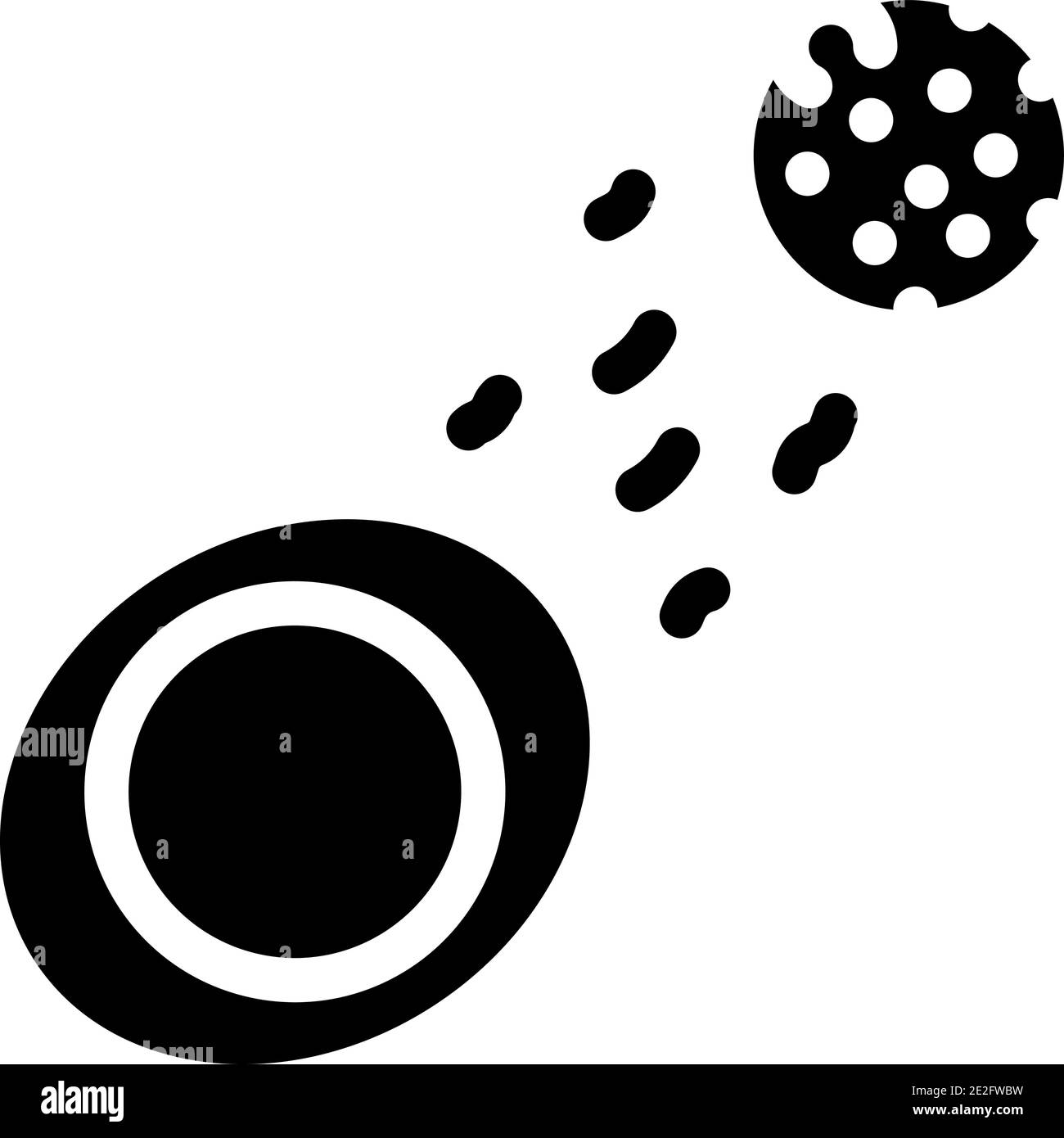process describing ebb and flow glyph icon vector illustration Stock ...