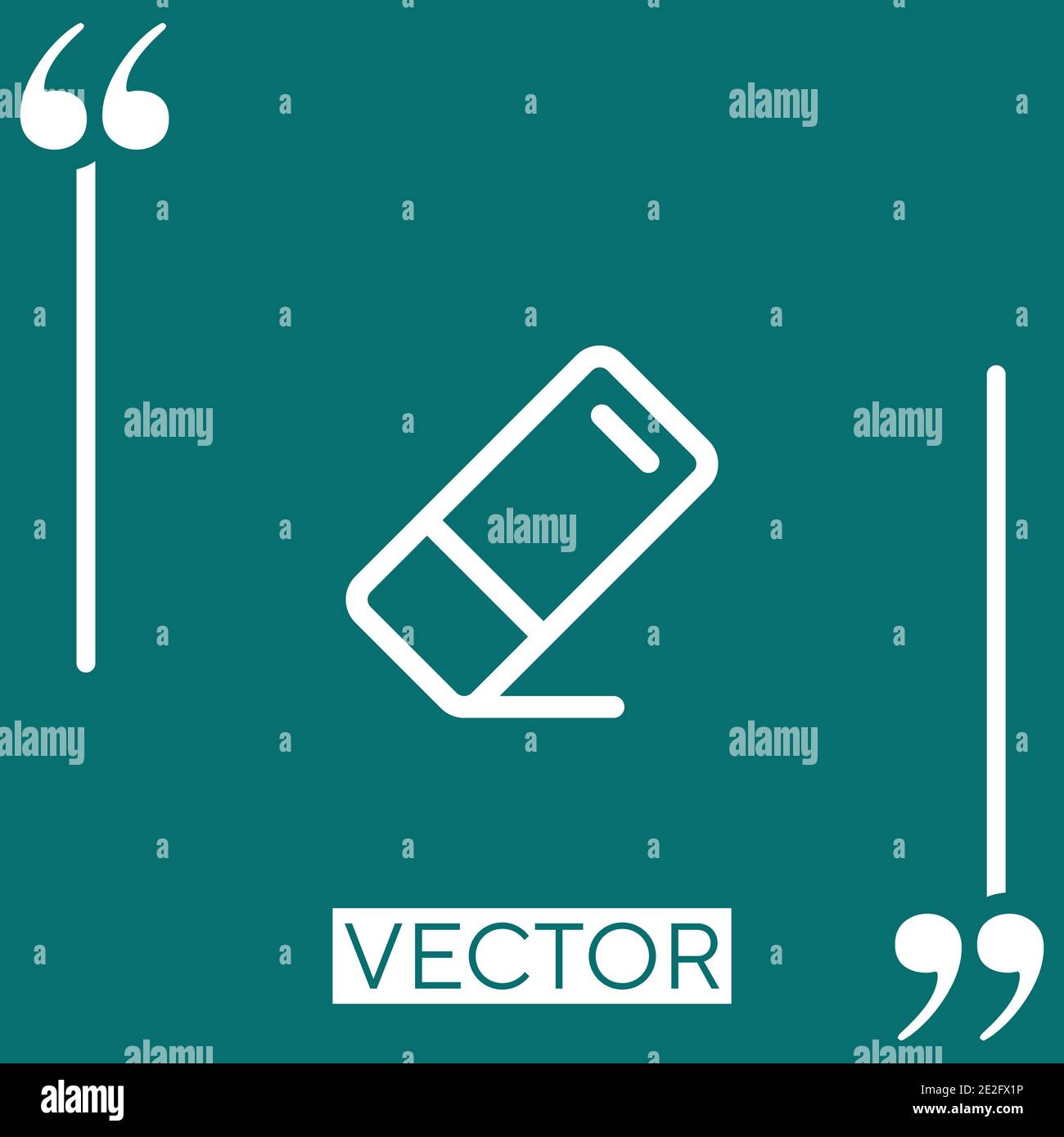eraser vector icon Linear icon. Editable stroke line Stock Vector