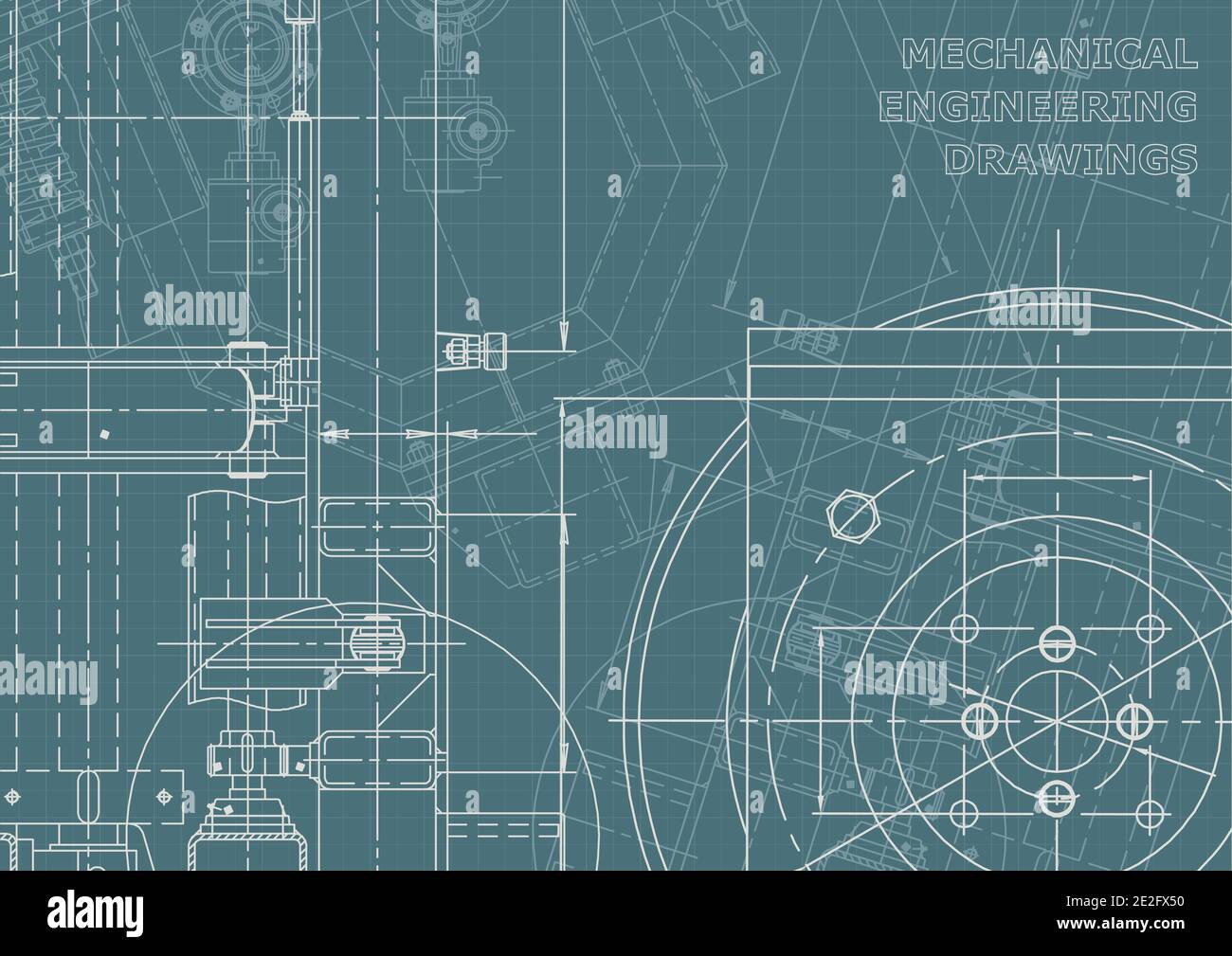 Mechanical instrument making. Technical abstract background. Corporate Identity Stock Vector