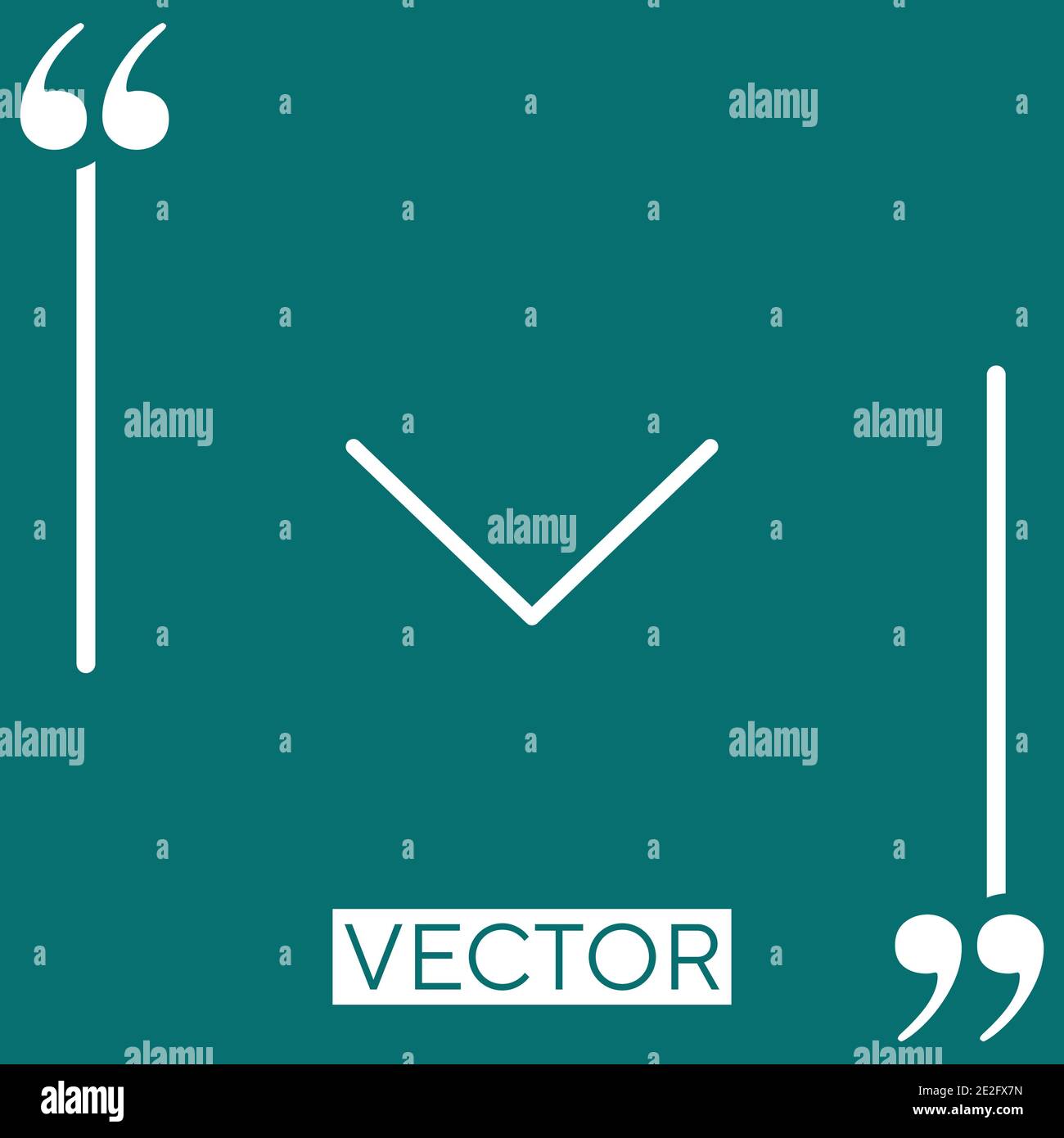 down vector icon Linear icon. Editable stroked line Stock Vector