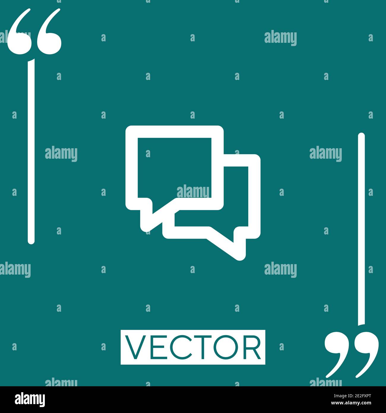 speech bubble vector icon Linear icon. Editable stroke line Stock ...