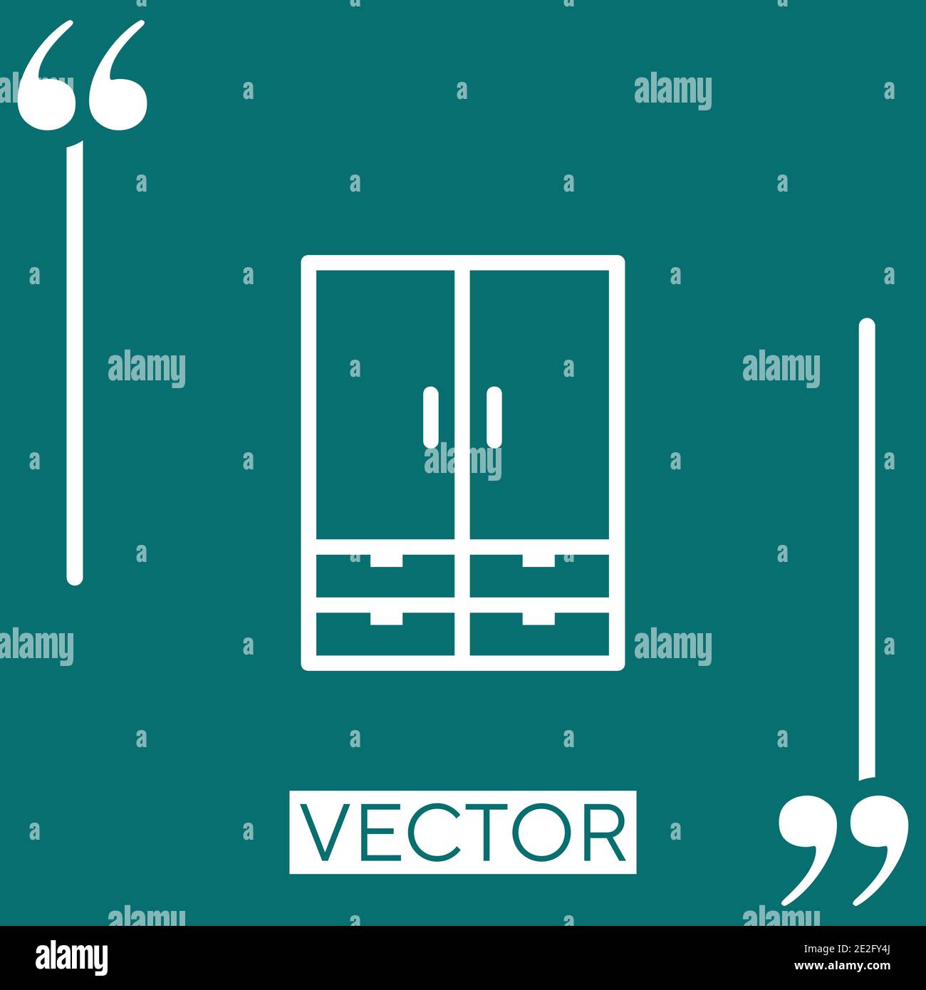 wardrobe vector icon Linear icon. Editable stroke line Stock Vector