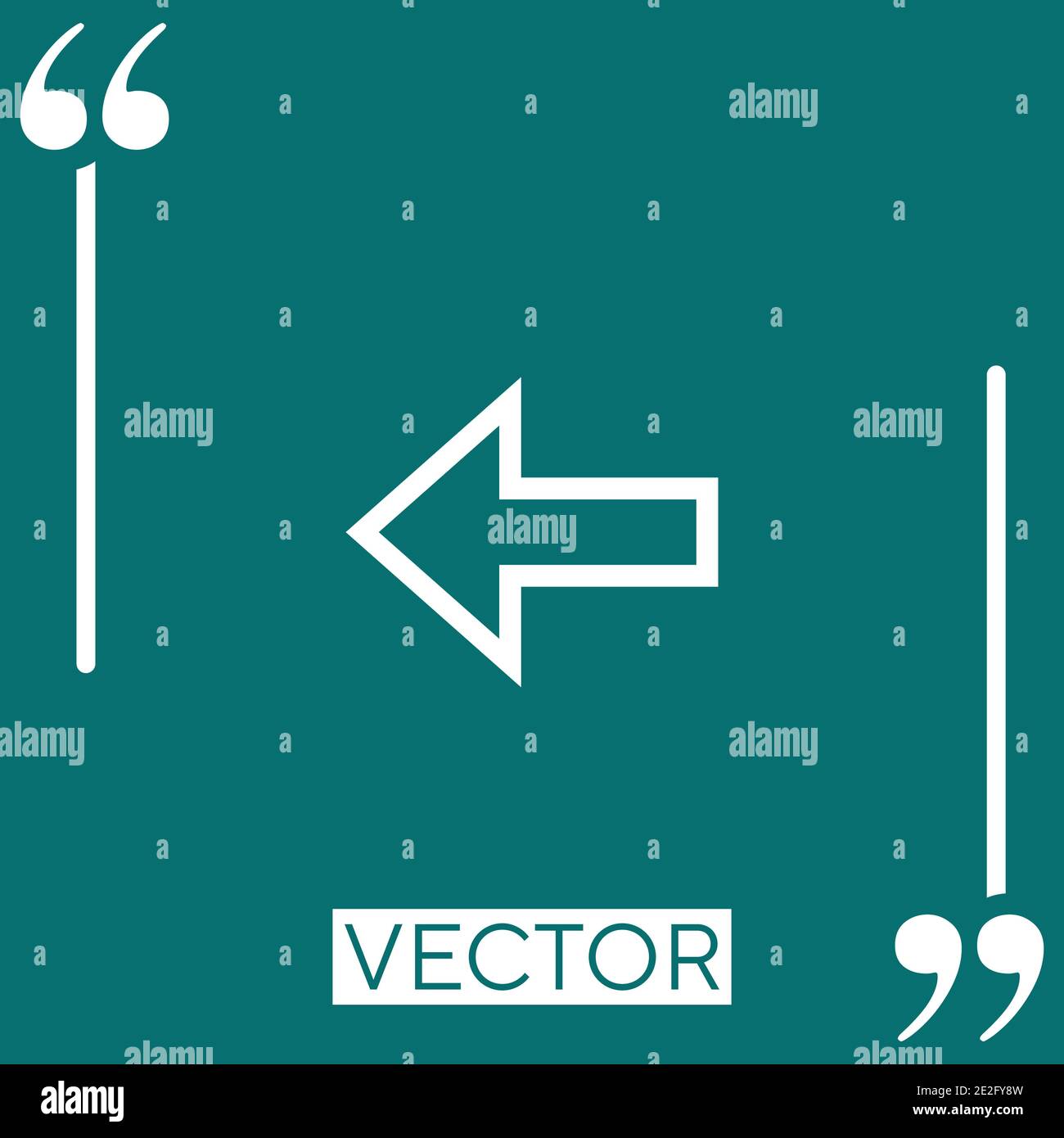 back vector icon Linear icon. Editable stroke line Stock Vector