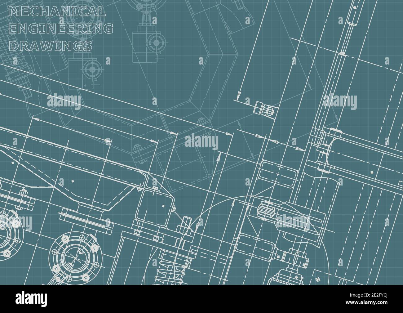 Innovation Engineering Bluecard Example Corporate Identity. Blueprint. Vector engineering illustration ...