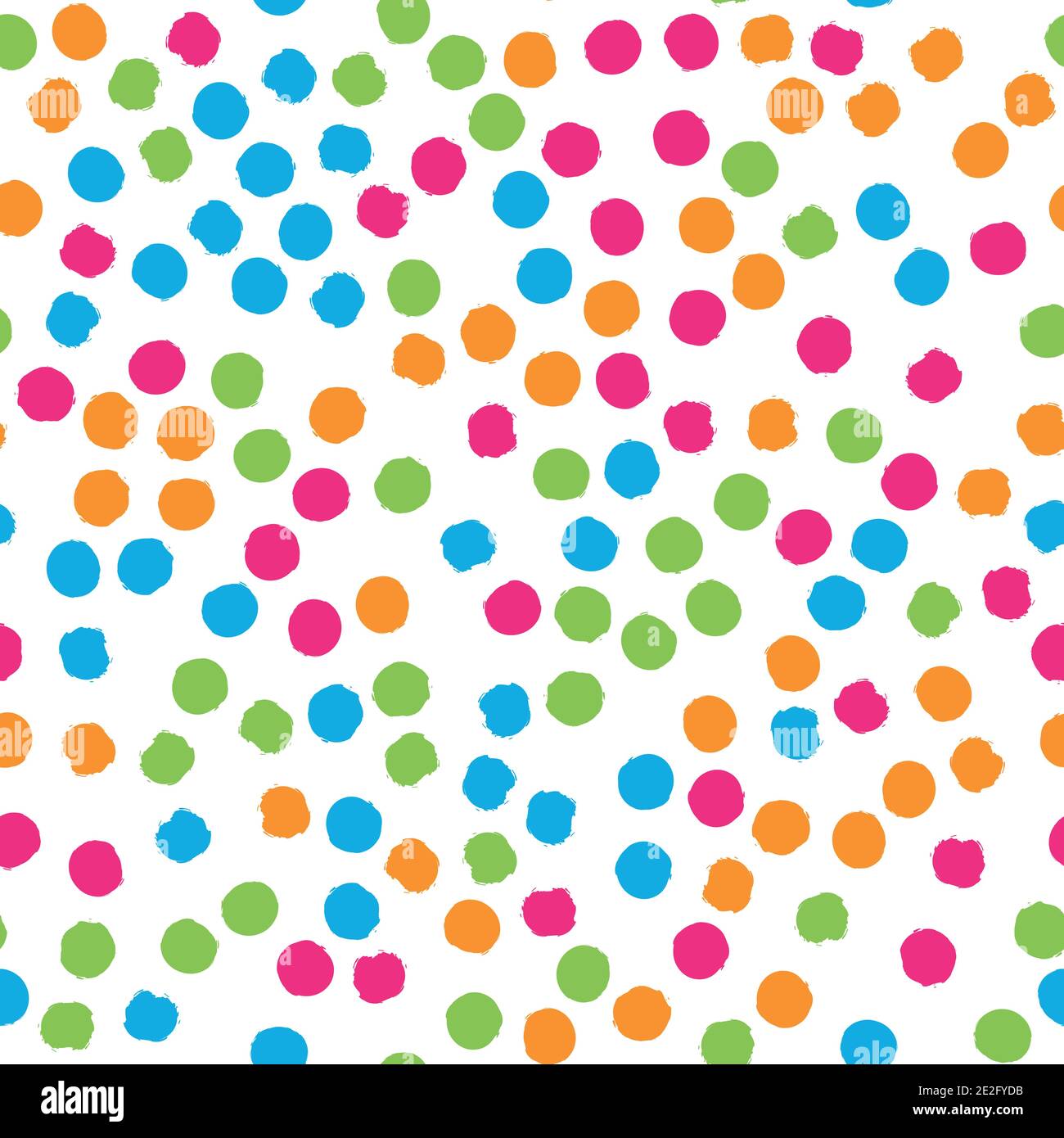 Scattered colorful brush dots. Seamless background pattern. Abstract vector wallpaper. Stock Vector