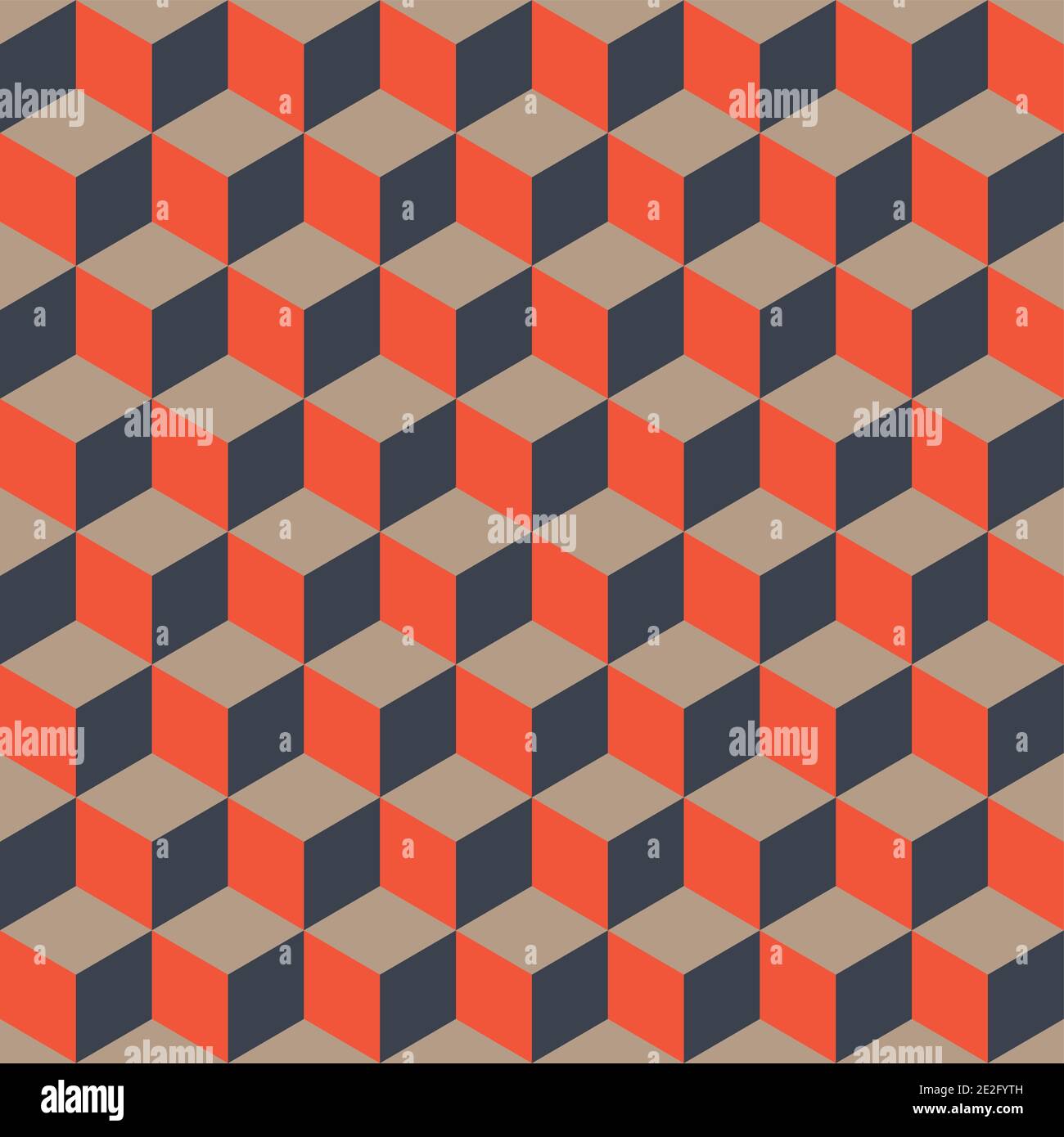 Seamless pattern - abstract multicolored geometric cubes. Perfect color combination background. Stock Vector