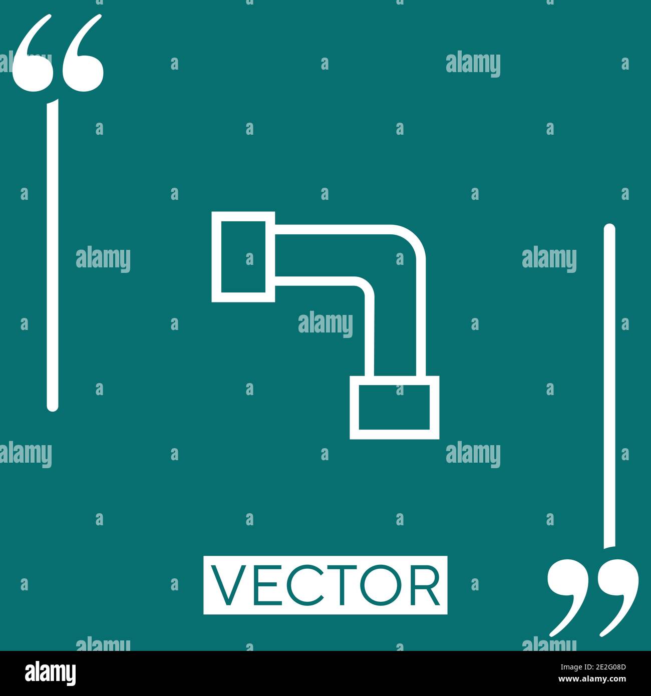pipe vector icon Linear icon. Editable stroke line Stock Vector