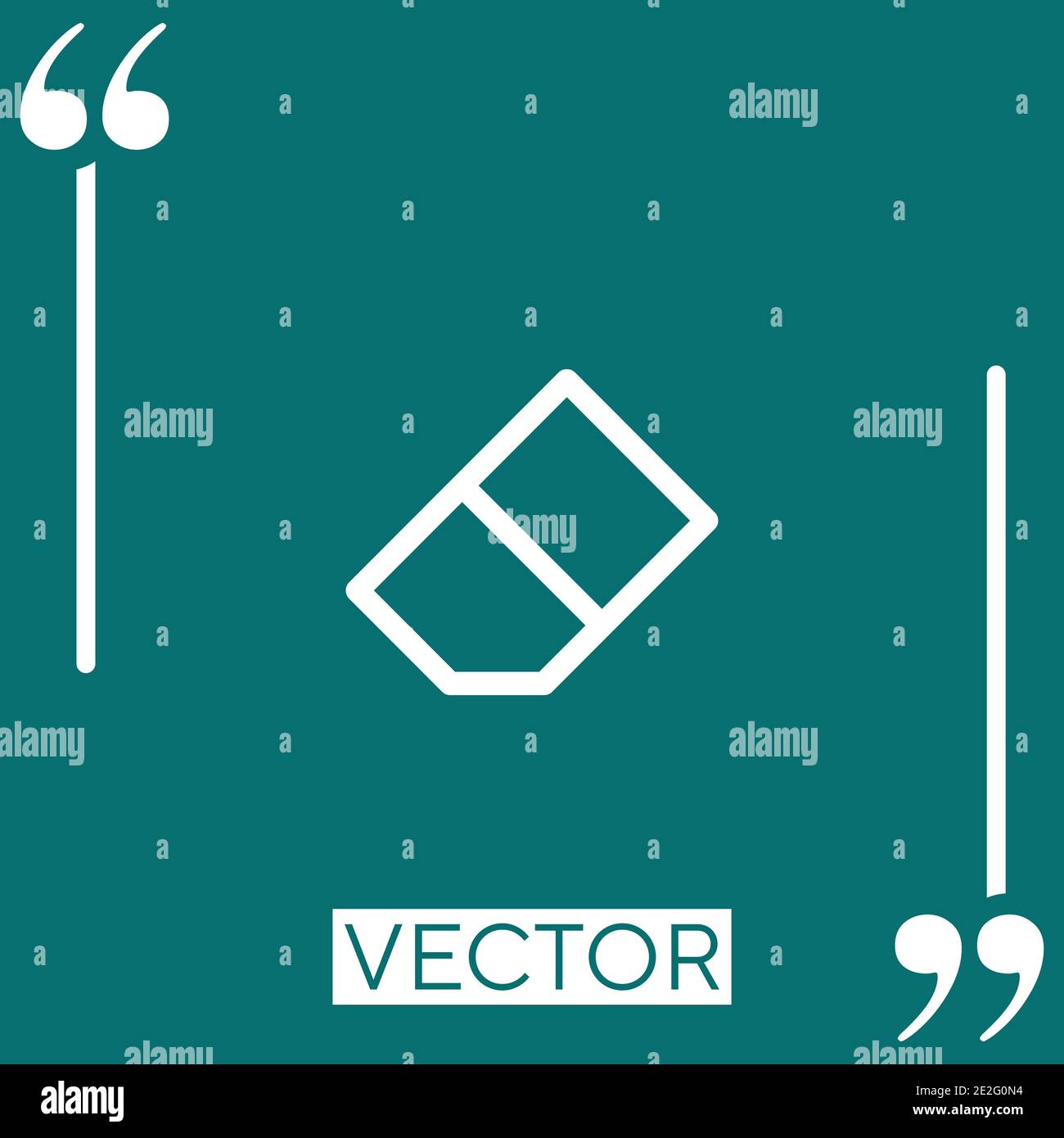 eraser vector icon Linear icon. Editable stroke line Stock Vector