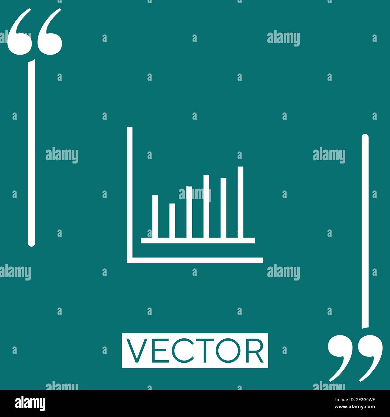 bar chart vector icon Linear icon. Editable stroke line Stock Vector ...