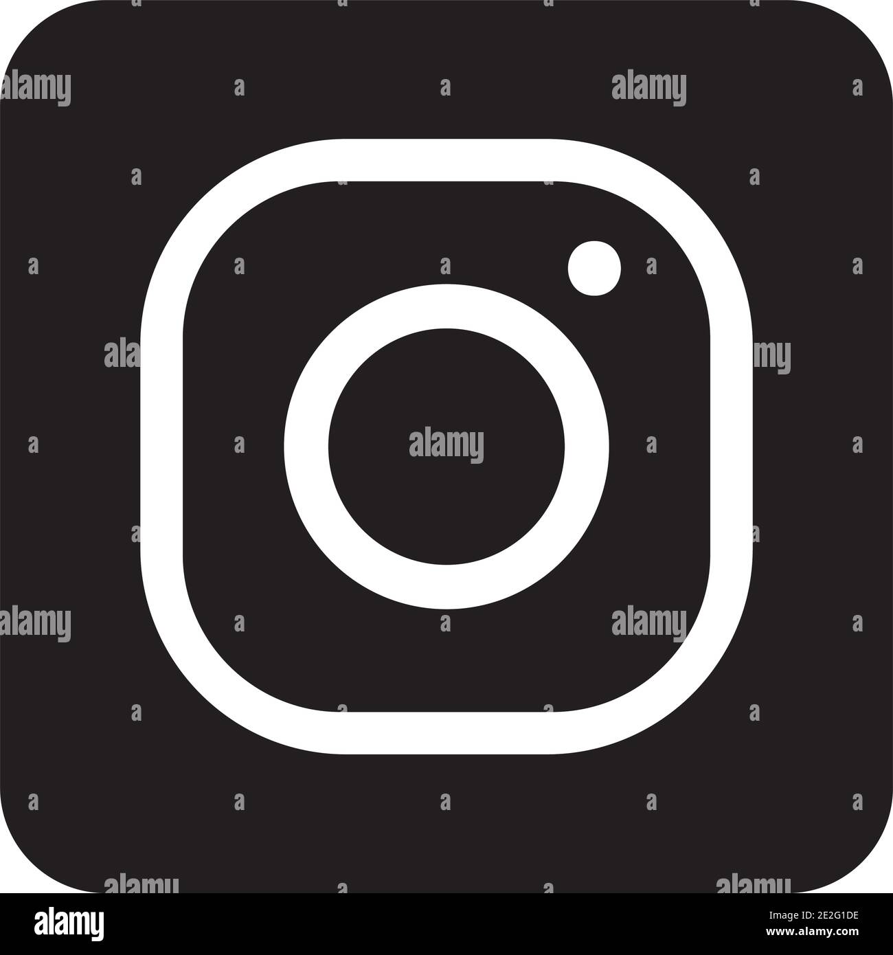 Instagram logo symbol icon over white background, silhouette ...