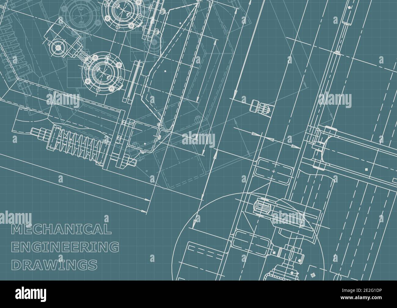 Sketch. Vector engineering illustration. Cover, Corporate Identity. Technical Stock Vector