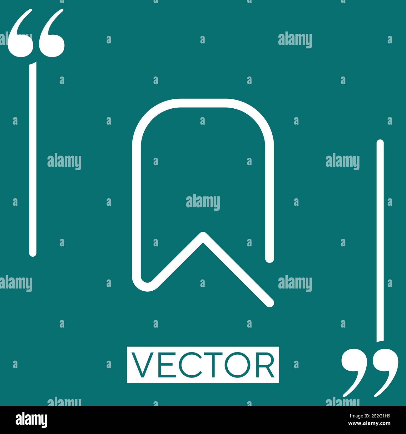 bookmark vector icon Linear icon. Editable stroke line Stock Vector