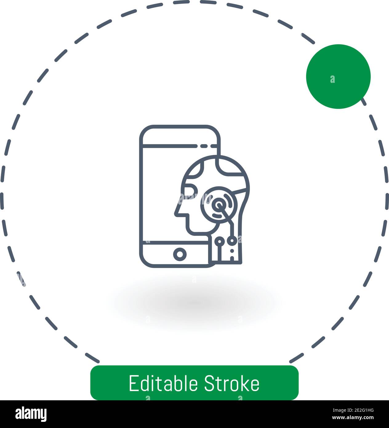 bot vector icon editable stroke outline icons for web and mobile Stock ...