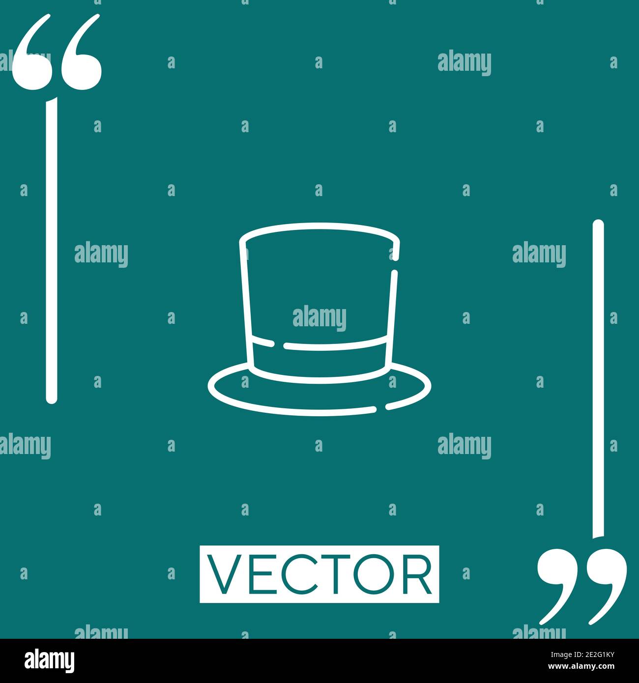 top hat vector icon Linear icon. Editable stroke line Stock Vector