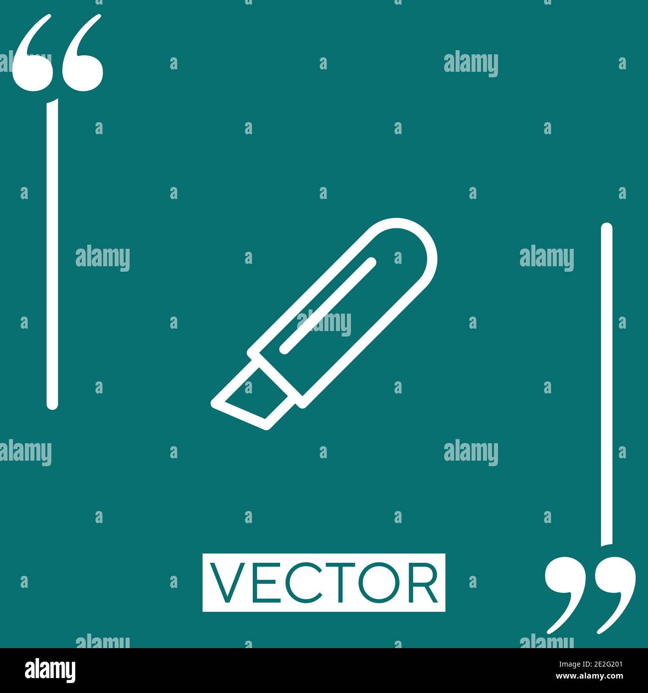 highlighter vector icon Linear icon. Editable stroke line Stock Vector