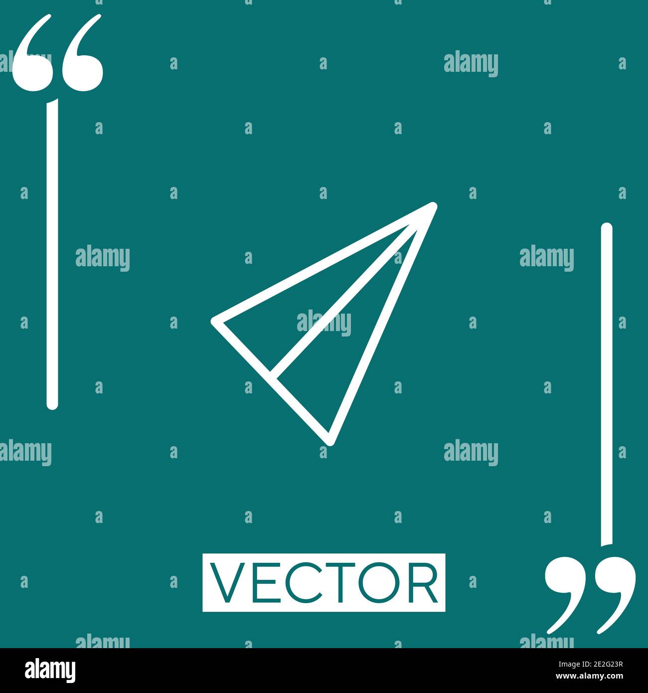 flying origami plane vector icon Linear icon. Editable stroke line ...