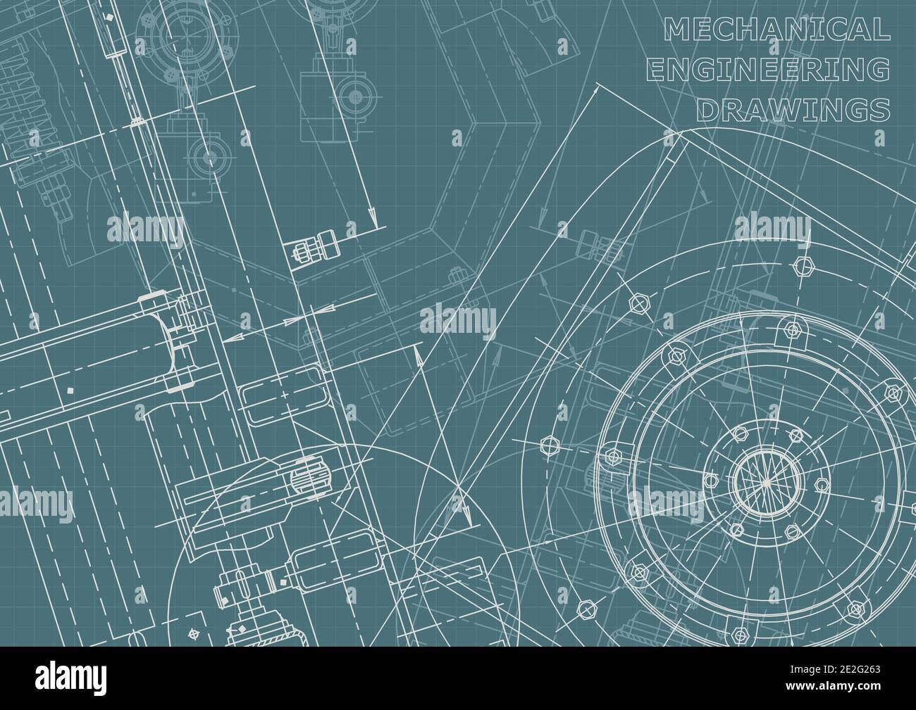 Cover. Vector drawing. Mechanical instrument making. Corporate Identity Stock Vector