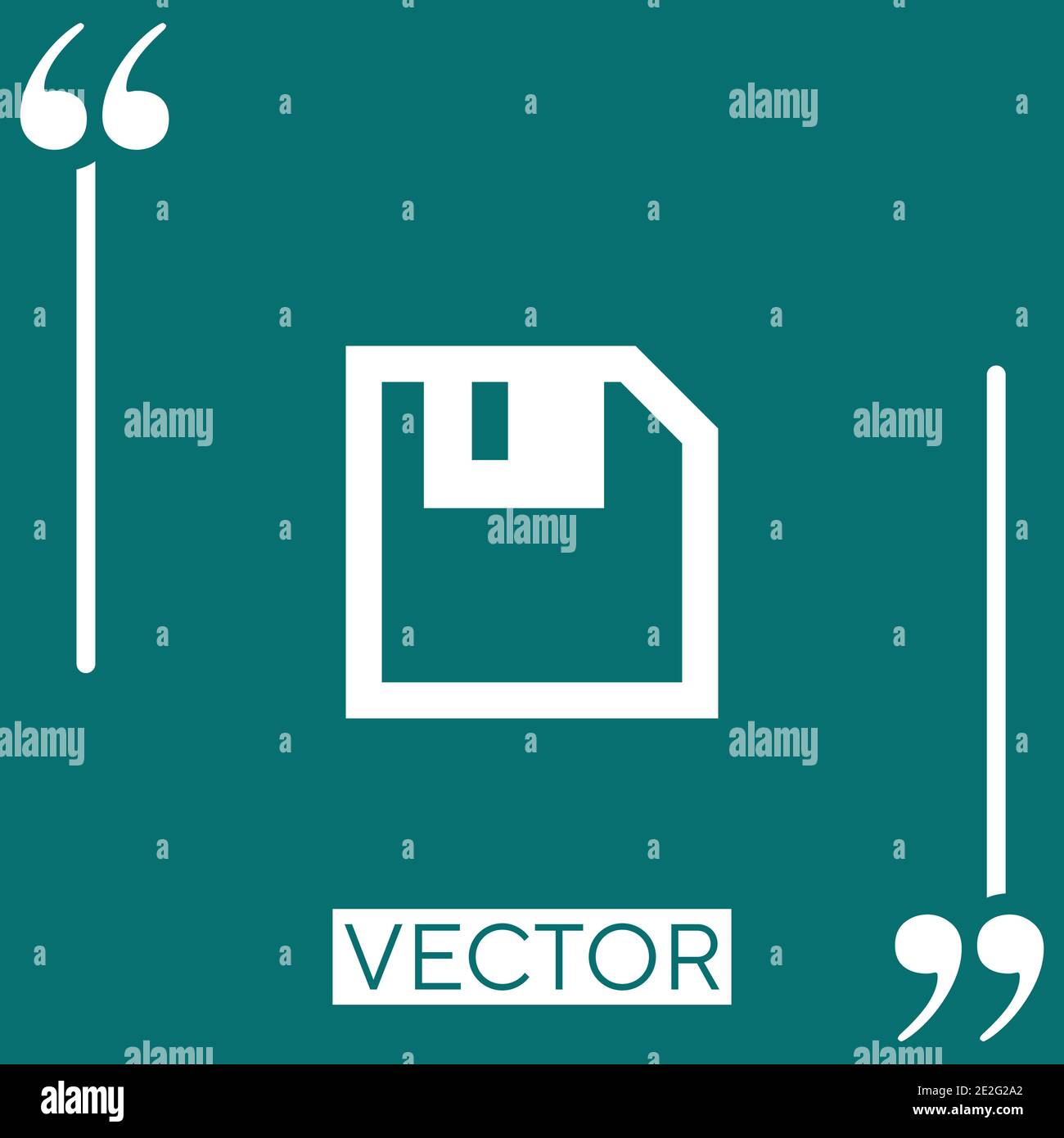diskette vector icon Linear icon. Editable stroke line Stock Vector