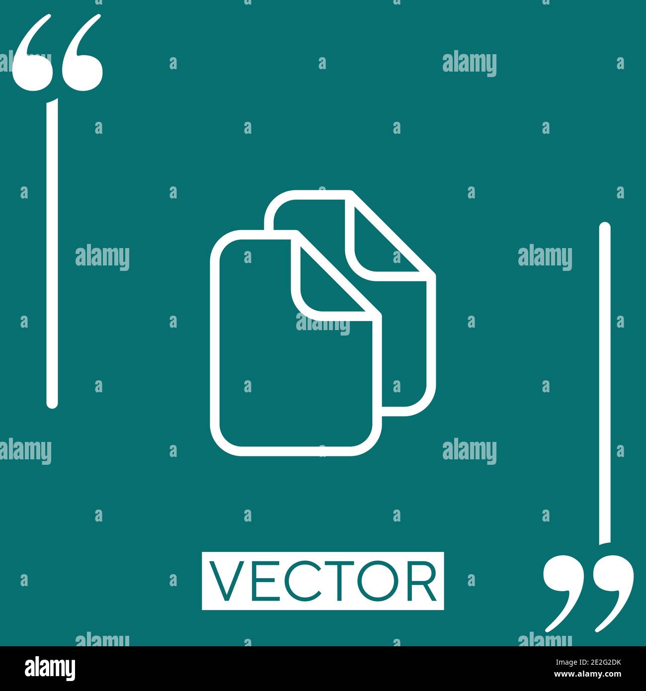 copy files Linear icon. Editable stroke line Stock Vector
