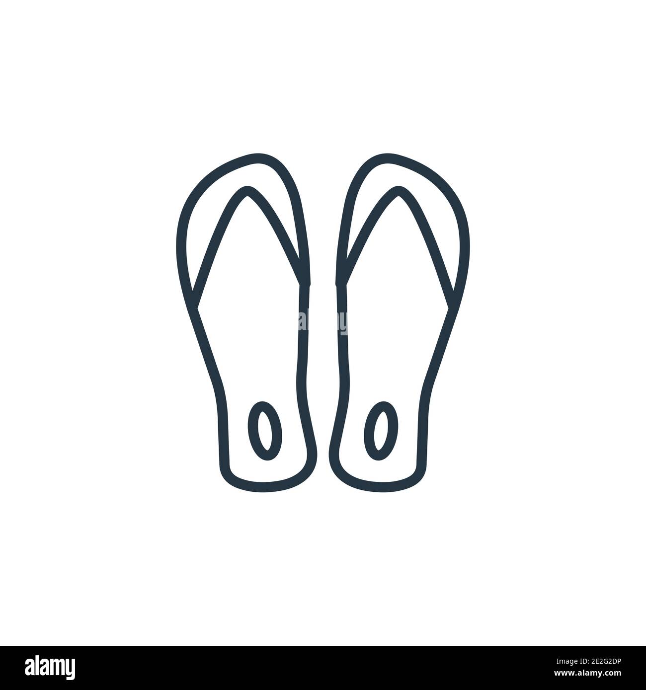 Sandals outline vector icon. Thin line black sandals icon, flat vector simple element illustration from editable asian concept isolated on white backg Stock Vector
