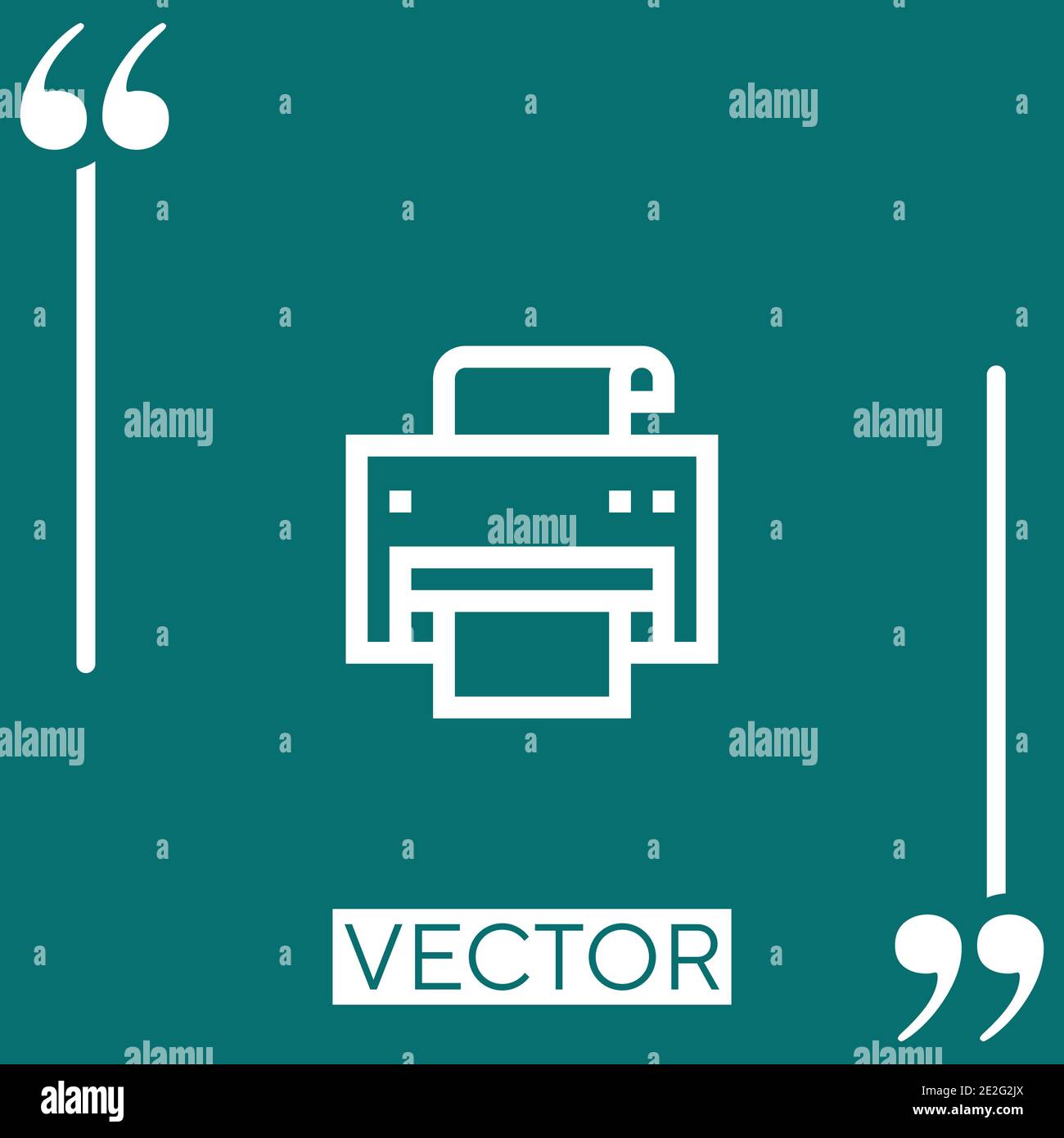 printer vector icon Linear icon. Editable stroke line Stock Vector