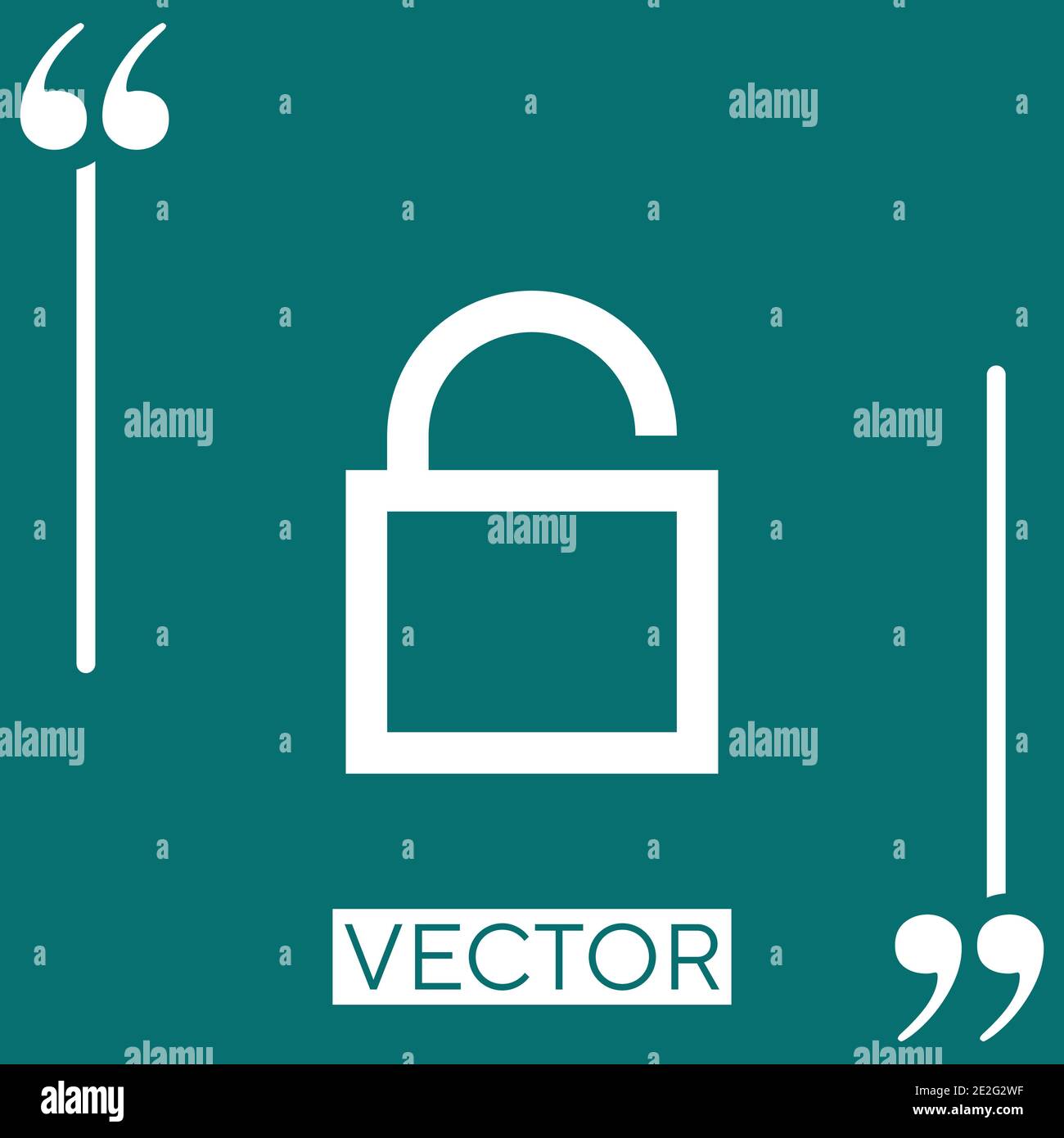 unlocked vector icon Linear icon. Editable stroke line Stock Vector