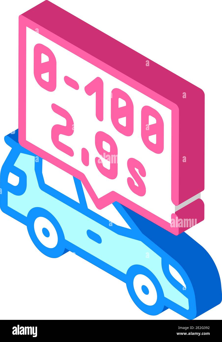 characteristics of electric car isometric icon vector illustration ...