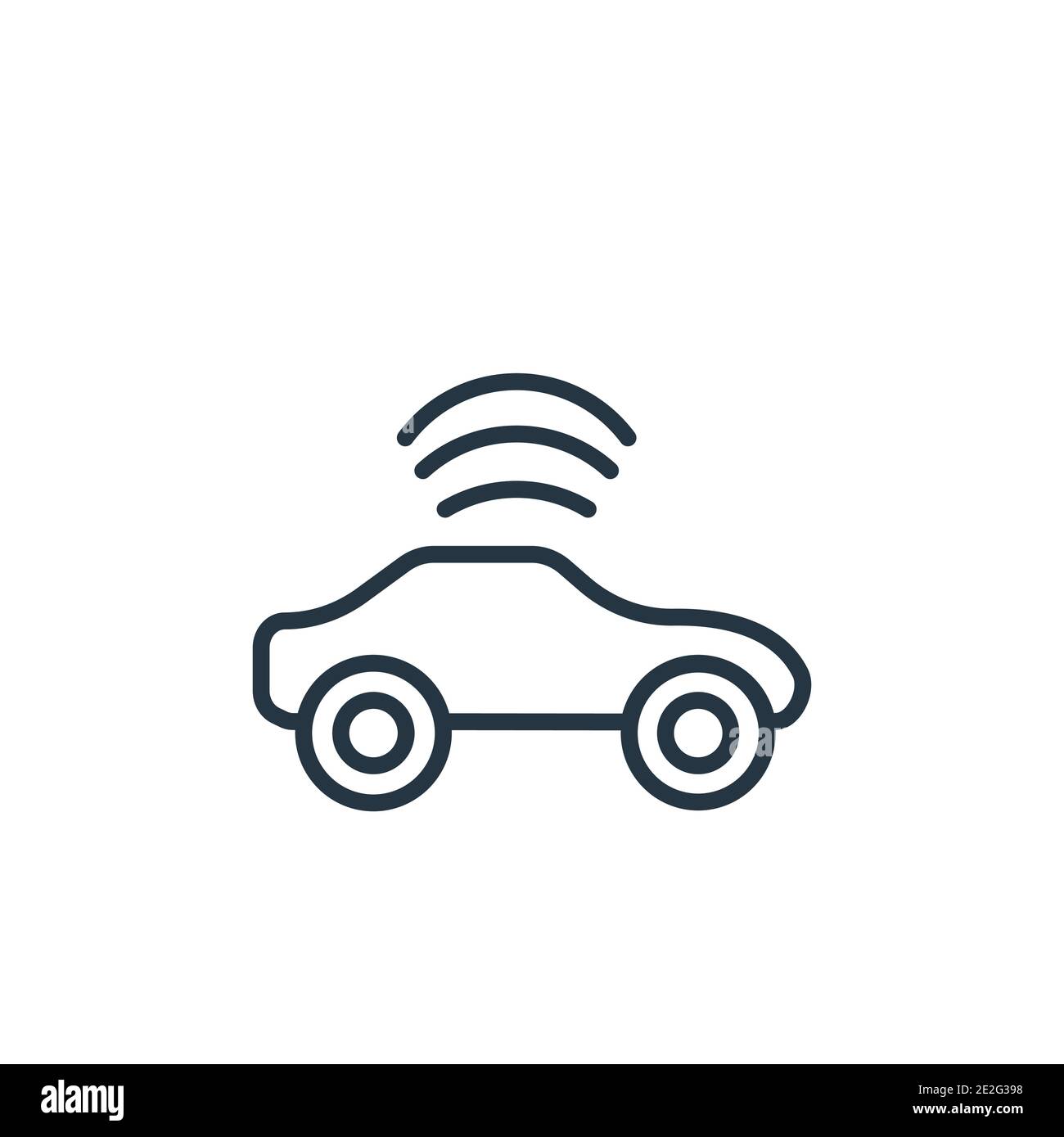 Car outline vector icon. Thin line black car icon, flat vector simple ...